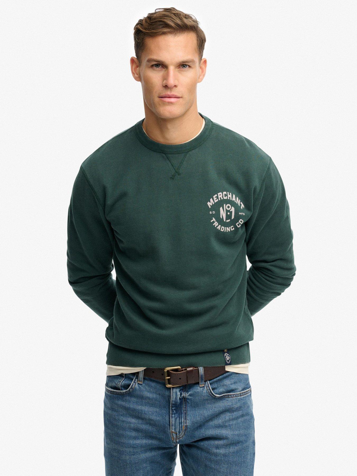  image of superdry-merchant-graphic-sweat-green