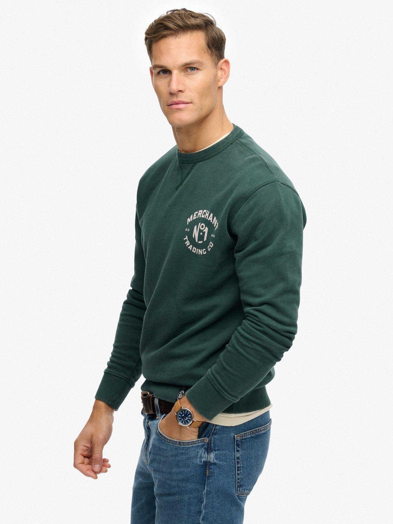  image of superdry-merchant-graphic-sweat-green