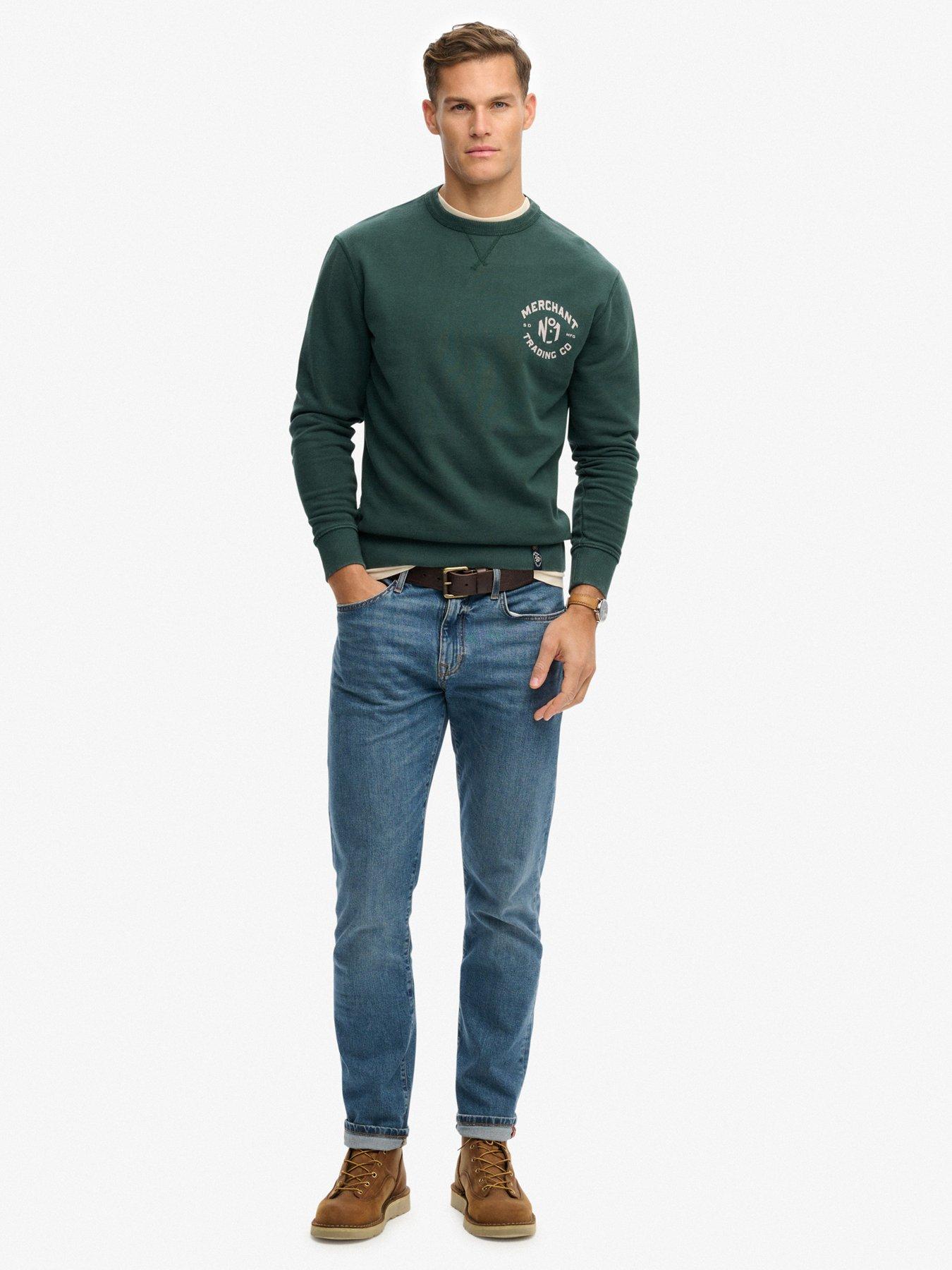  image of superdry-merchant-graphic-sweat-green