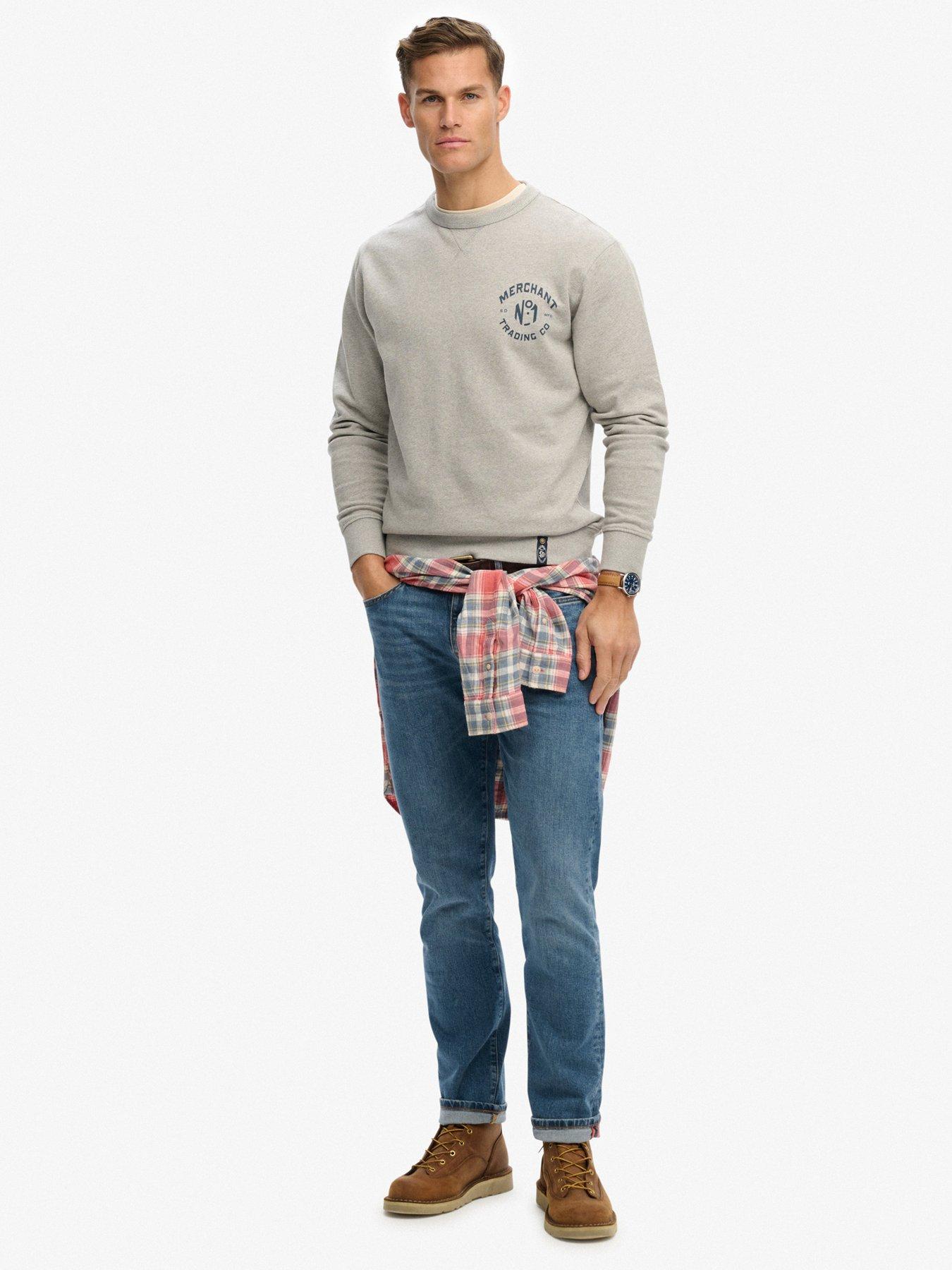  image of superdry-merchant-graphic-sweat-grey