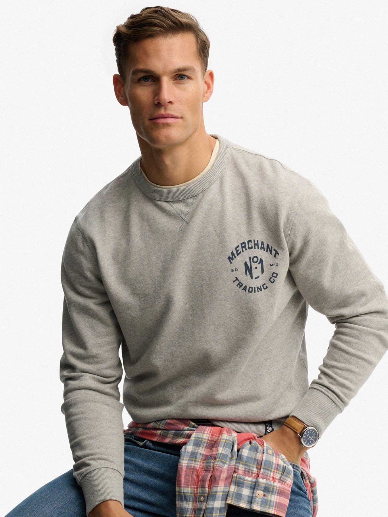  image of superdry-merchant-graphic-sweat-grey