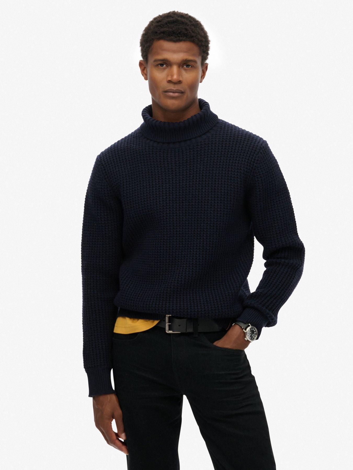 Image 1 of 4 of Superdry Merchant Rib Roll Neck Knitted Jumper