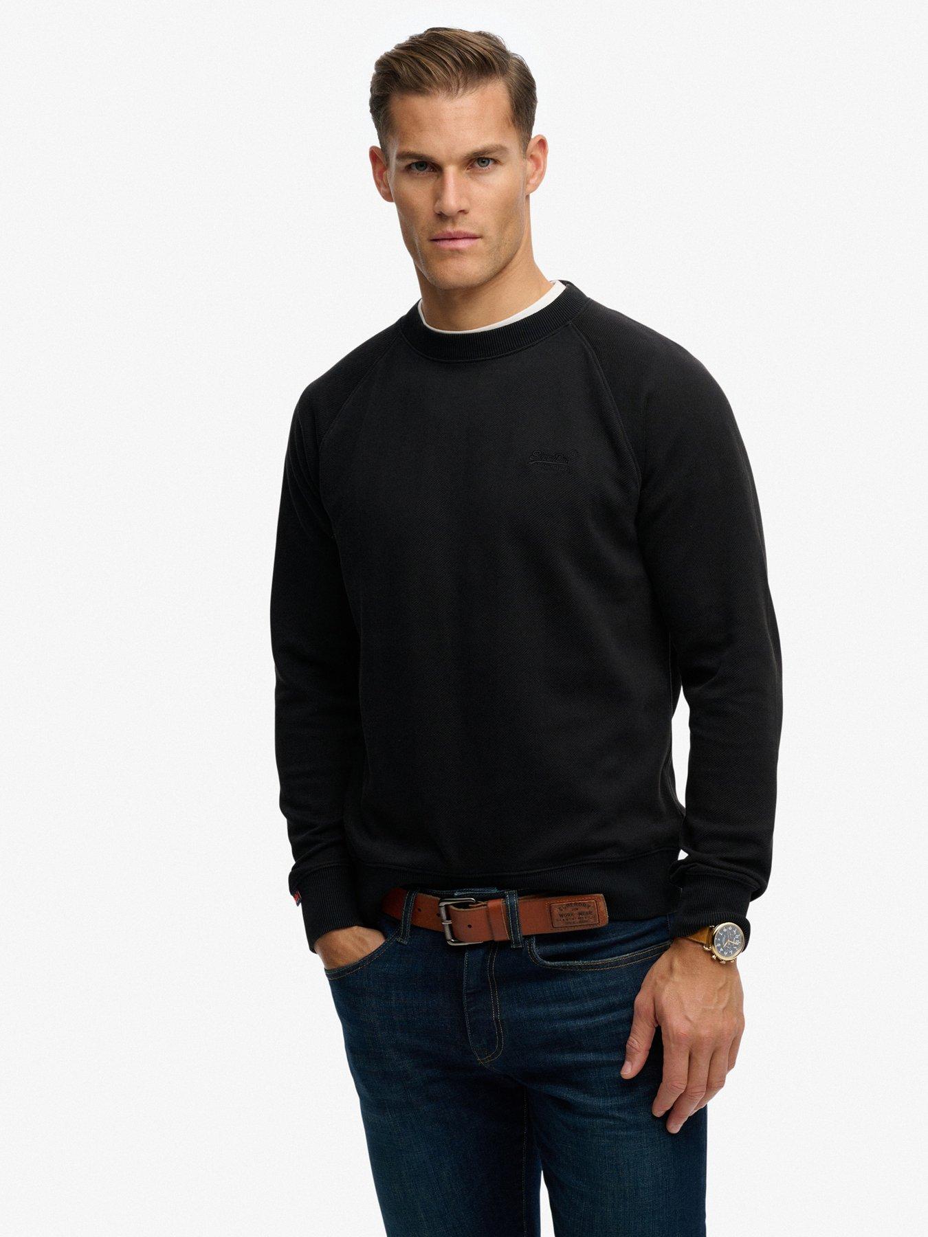 Image 1 of 6 of Superdry Essential Logo Raglan Sweat - Black