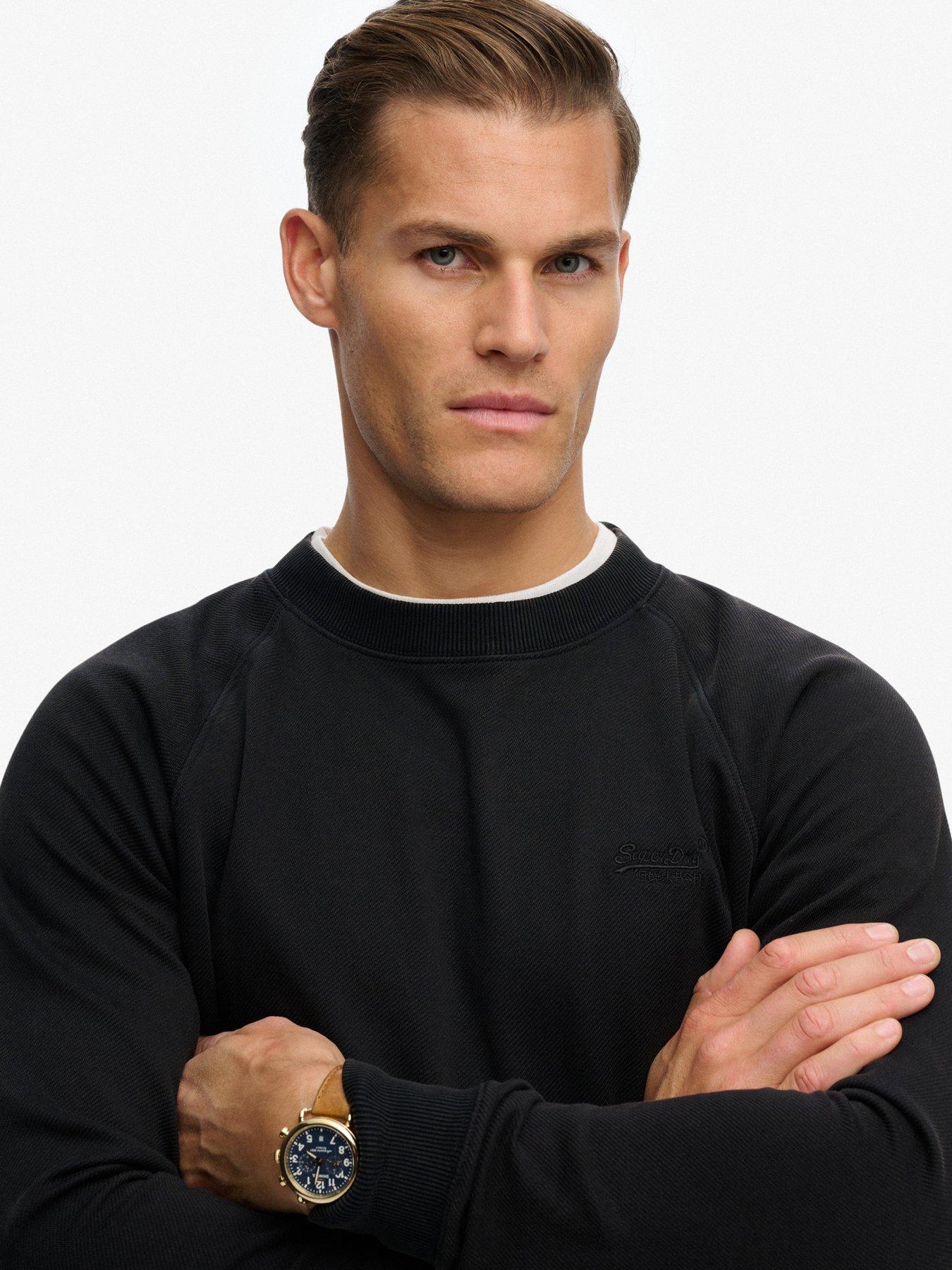 Image 4 of 6 of Superdry Essential Logo Raglan Sweat - Black