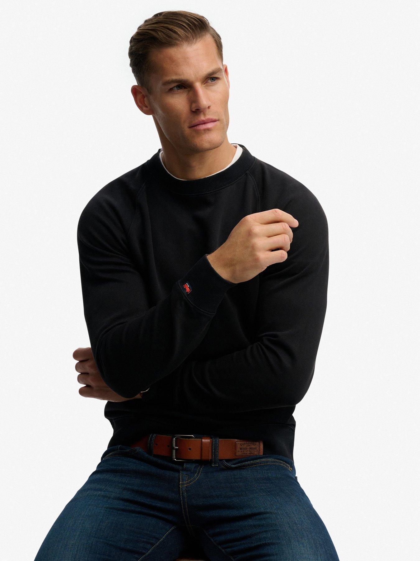 Image 5 of 6 of Superdry Essential Logo Raglan Sweat - Black