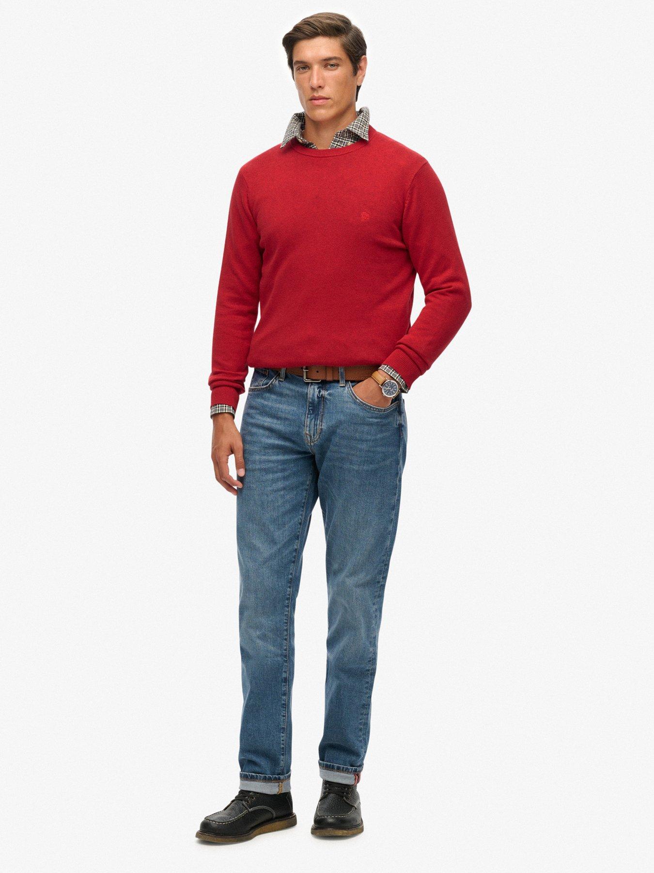  image of superdry-essentials-cotton-knitted-jumper