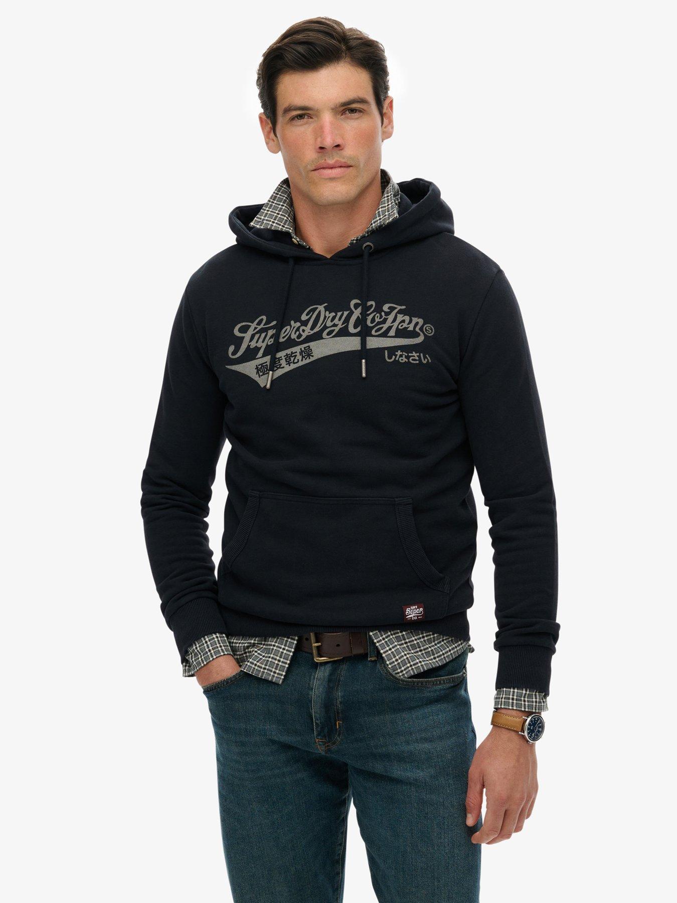Superdry Heritage Relaxed Hoodie - Black