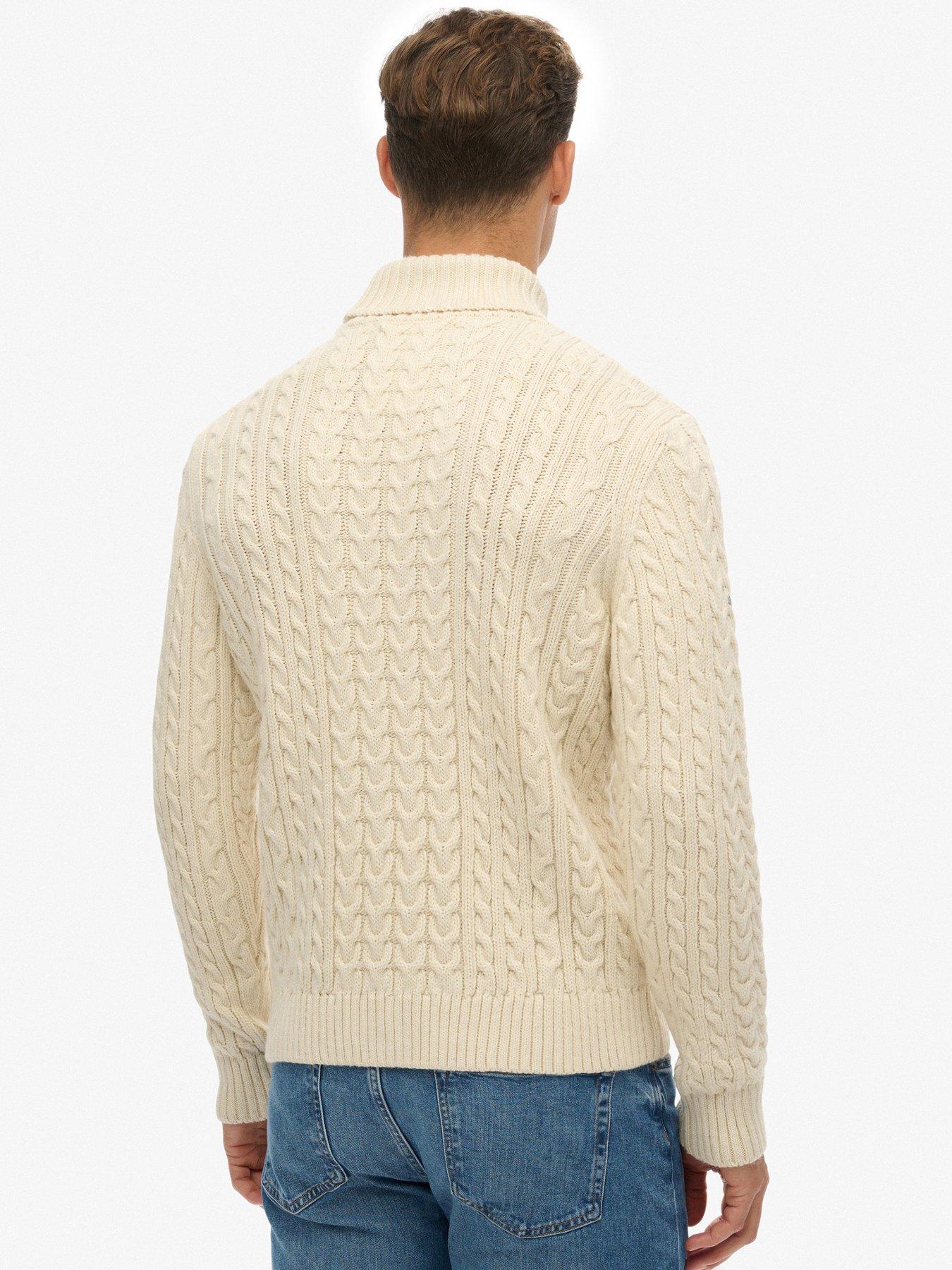  image of superdry-jacob-cable-roll-neck-jumper-cream