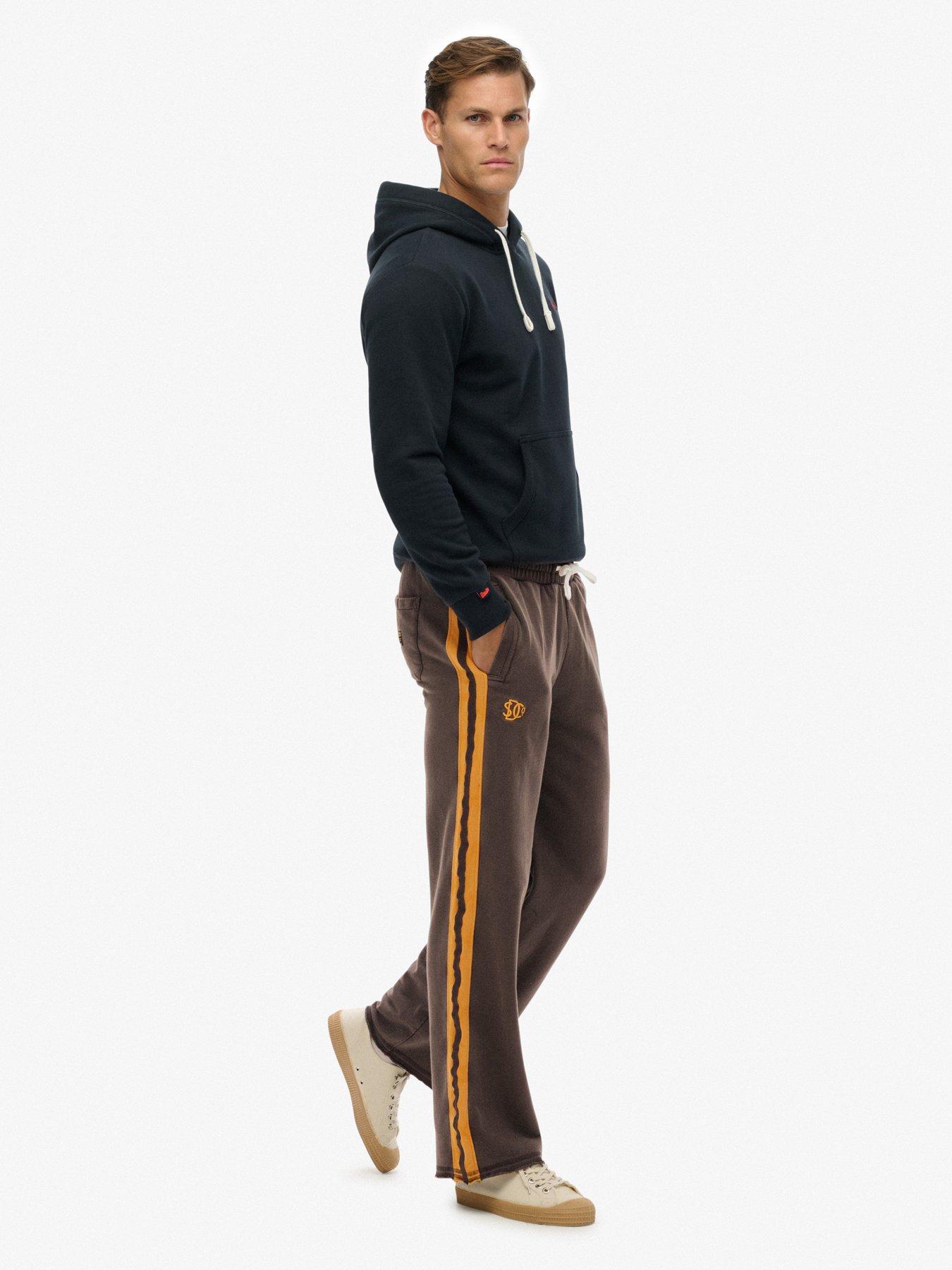  image of superdry-athletic-fives-jogger-brown
