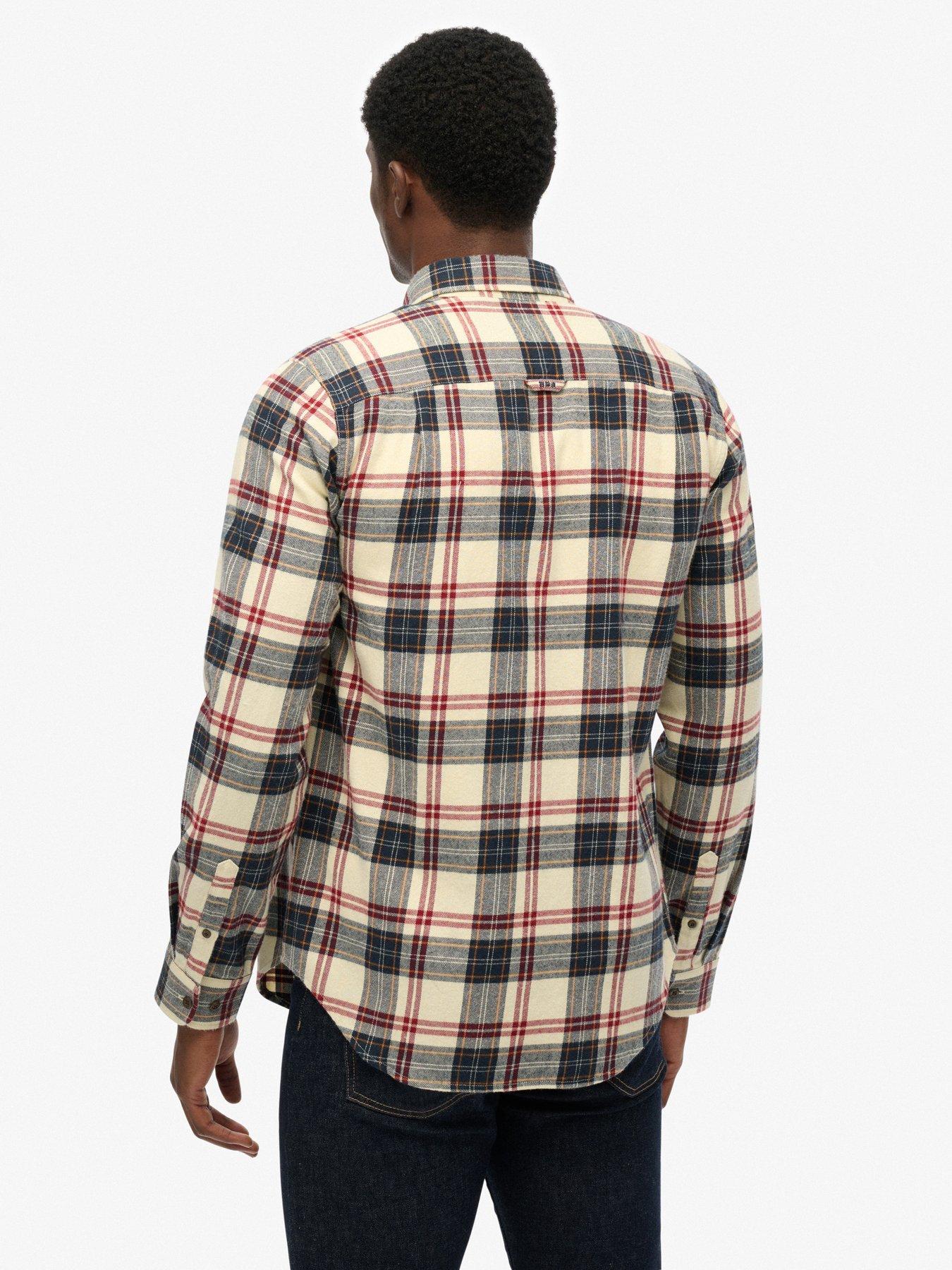 image of superdry-long-sleeve-check-shirt-red
