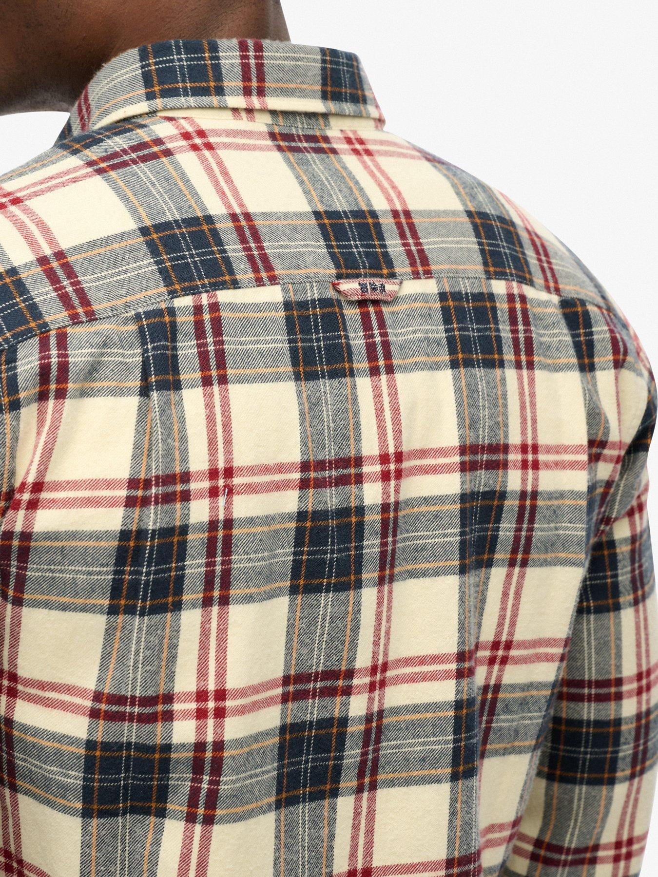  image of superdry-long-sleeve-check-shirt-red