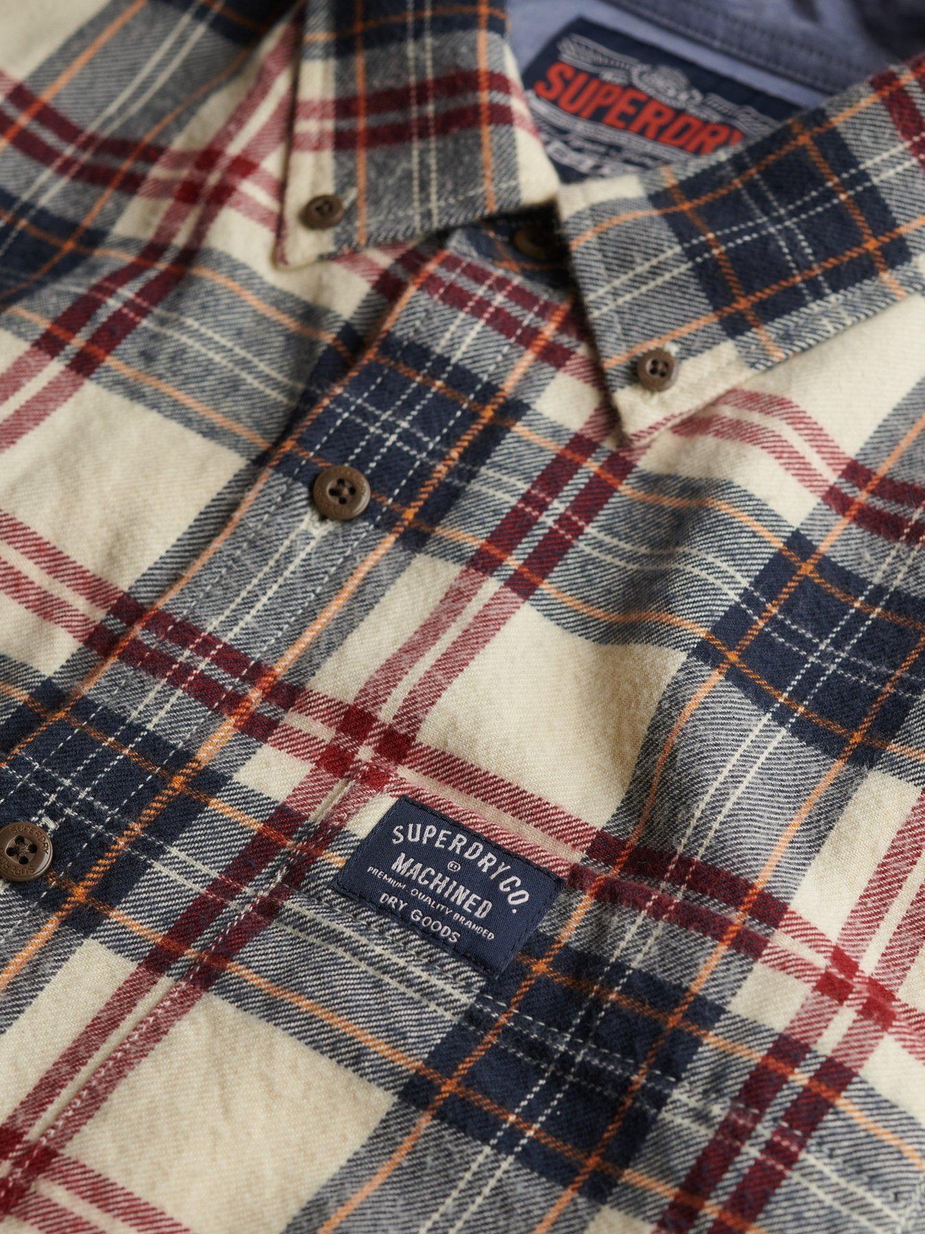 Image 6 of 6 of Superdry Long Sleeve Check Shirt - Red