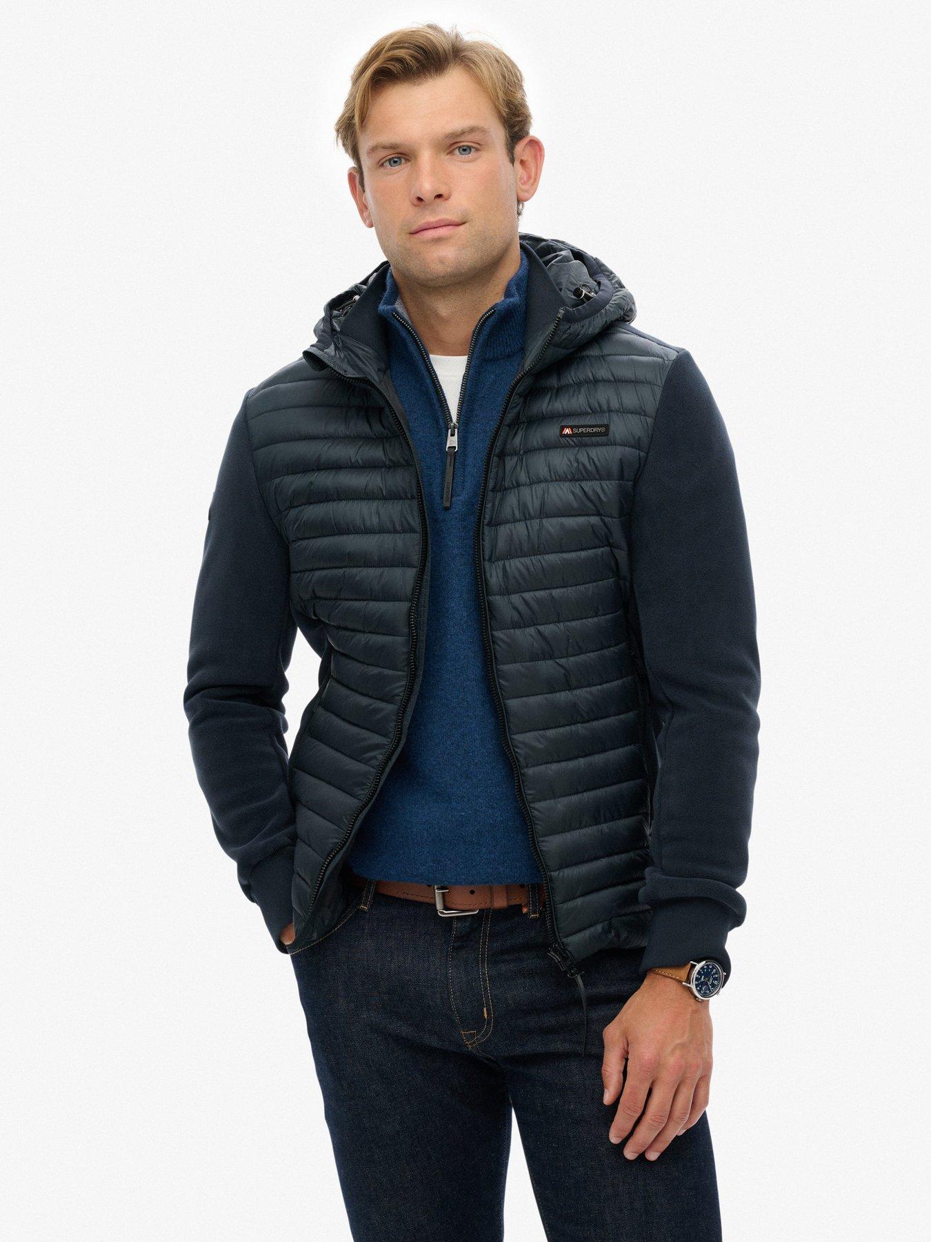  image of superdry-hood-storm-fleece-hybrid-jacket-navy