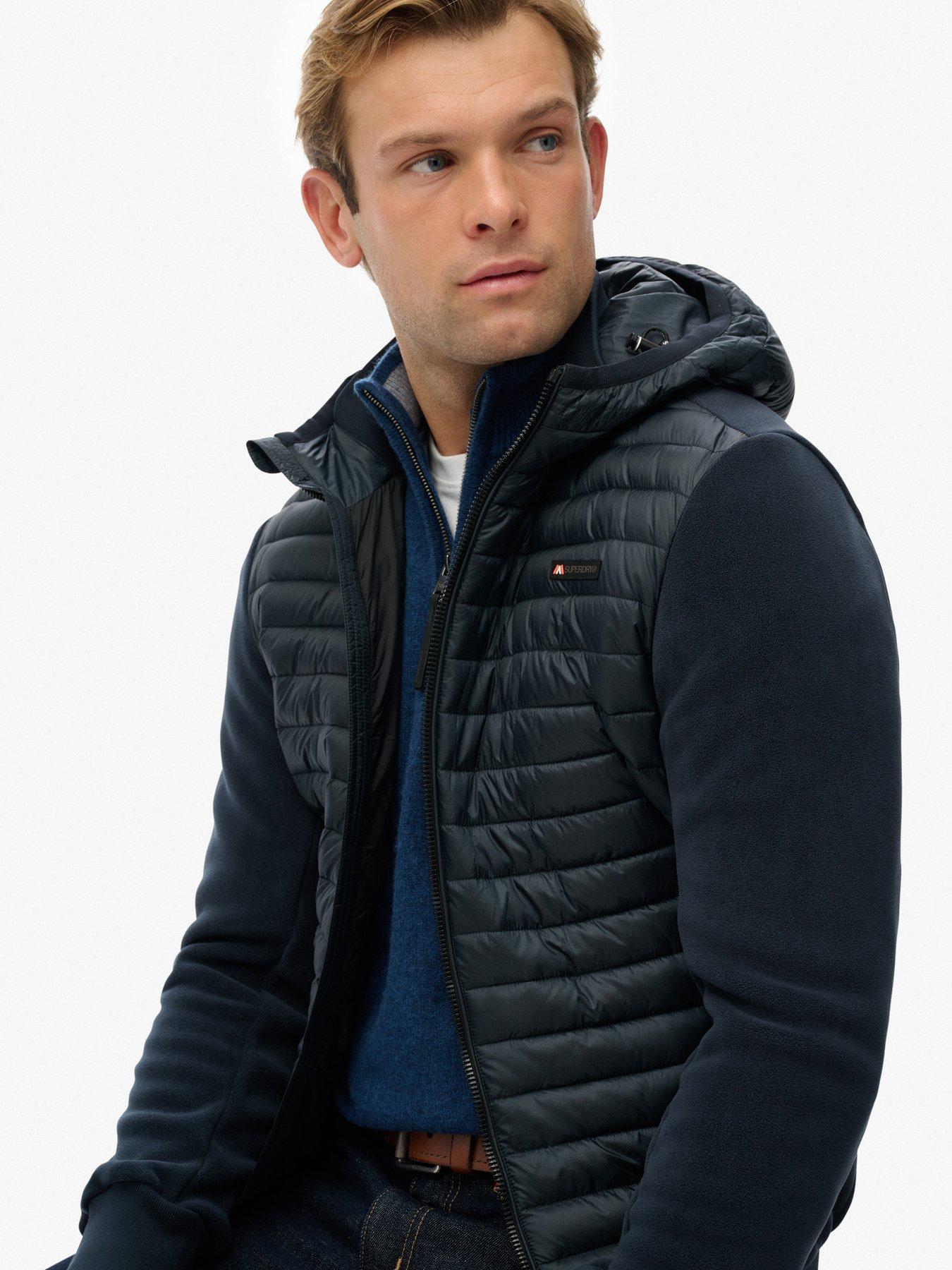  image of superdry-hood-storm-fleece-hybrid-jacket-navy