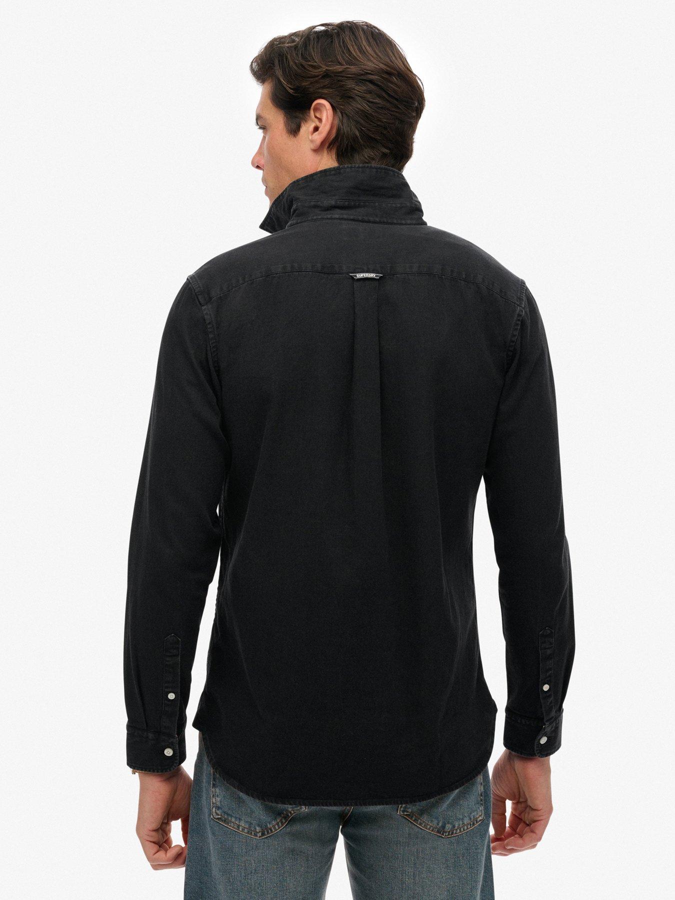  image of superdry-essentials-denim-long-sleeve-shirt