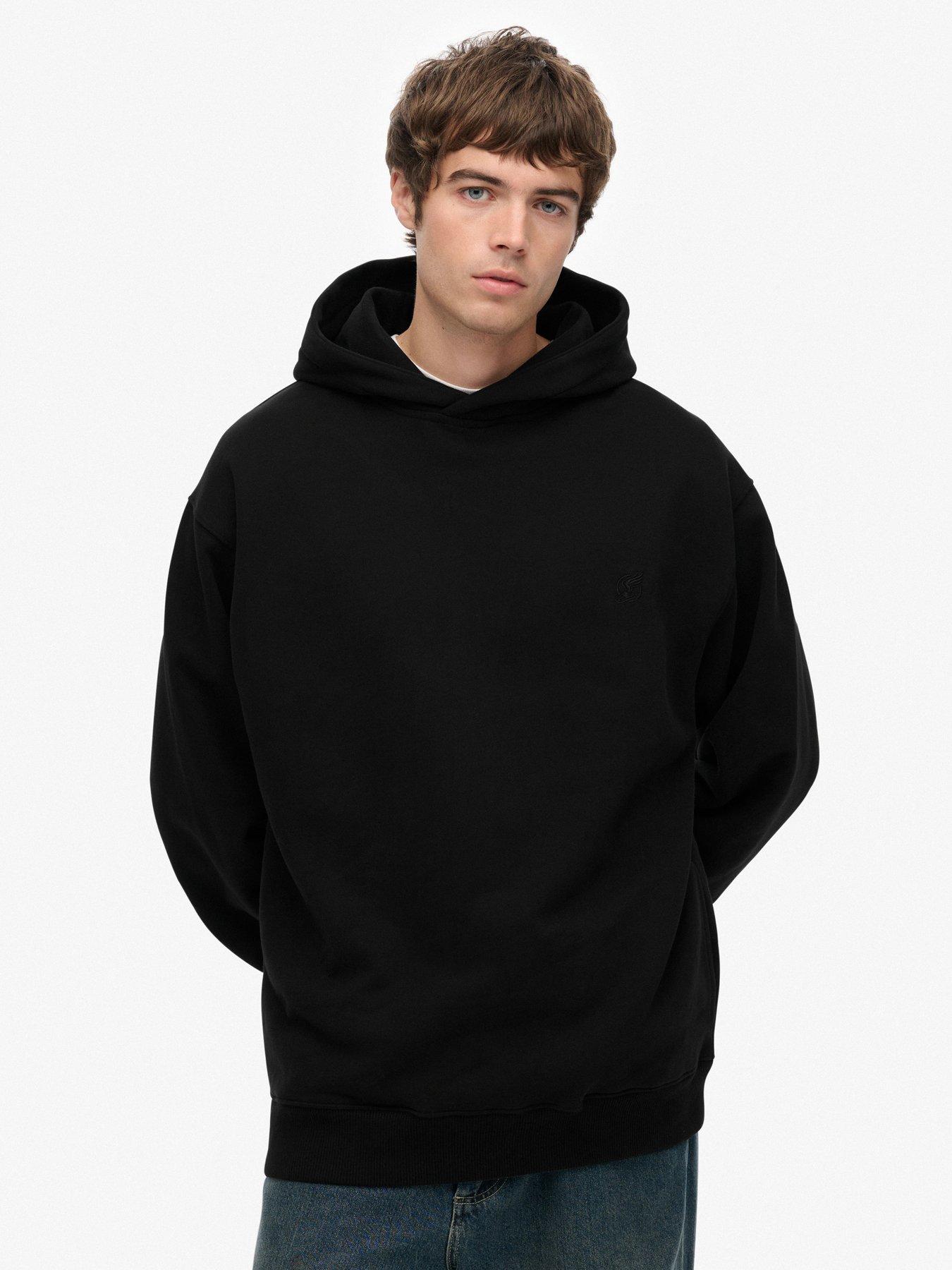  image of superdry-oversized-hoodie-black