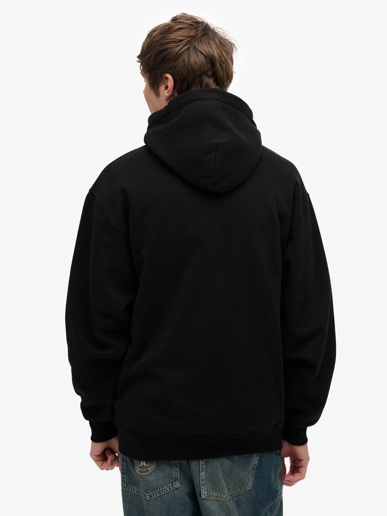  image of superdry-oversized-hoodie-black