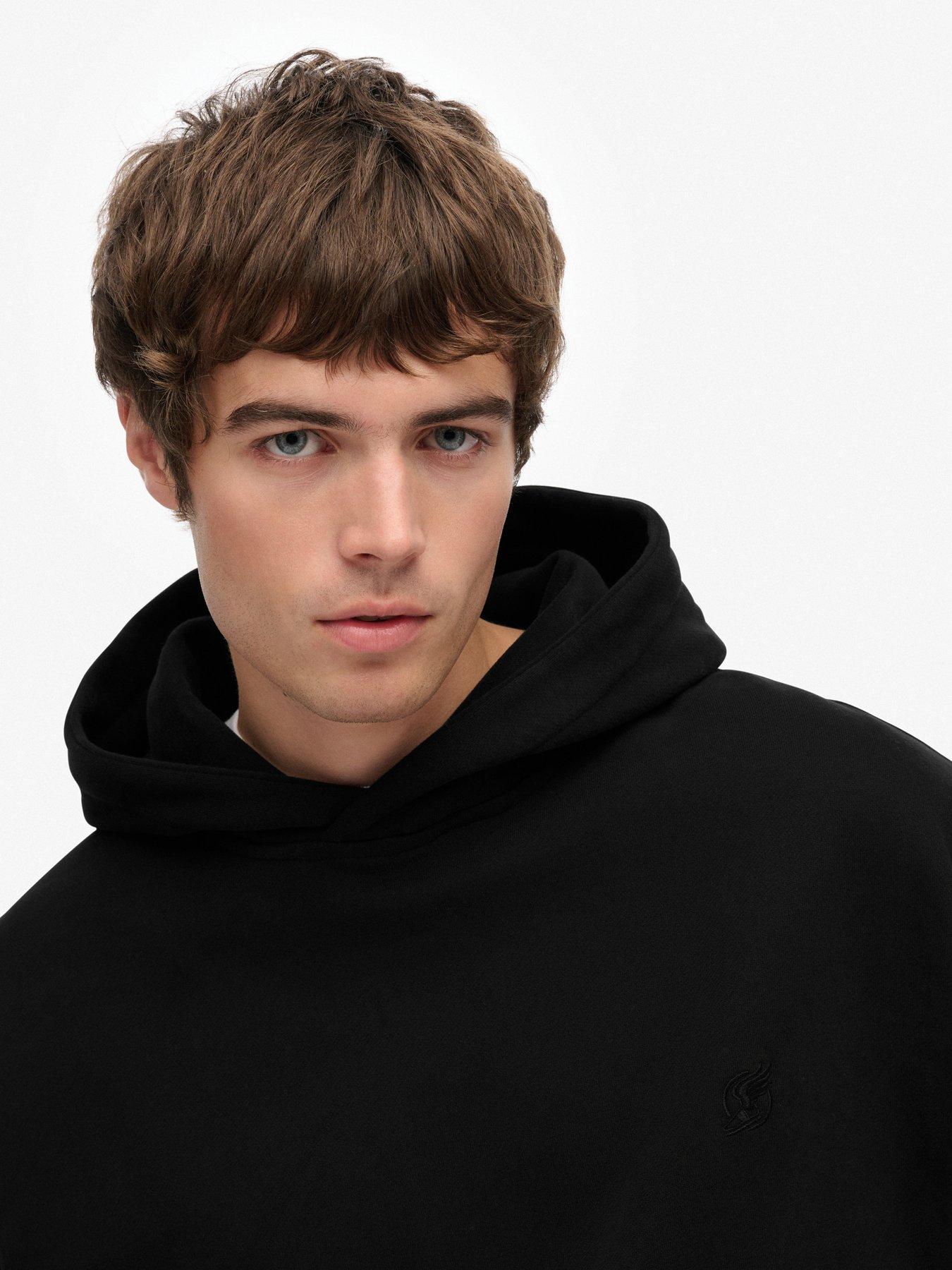  image of superdry-oversized-hoodie-black