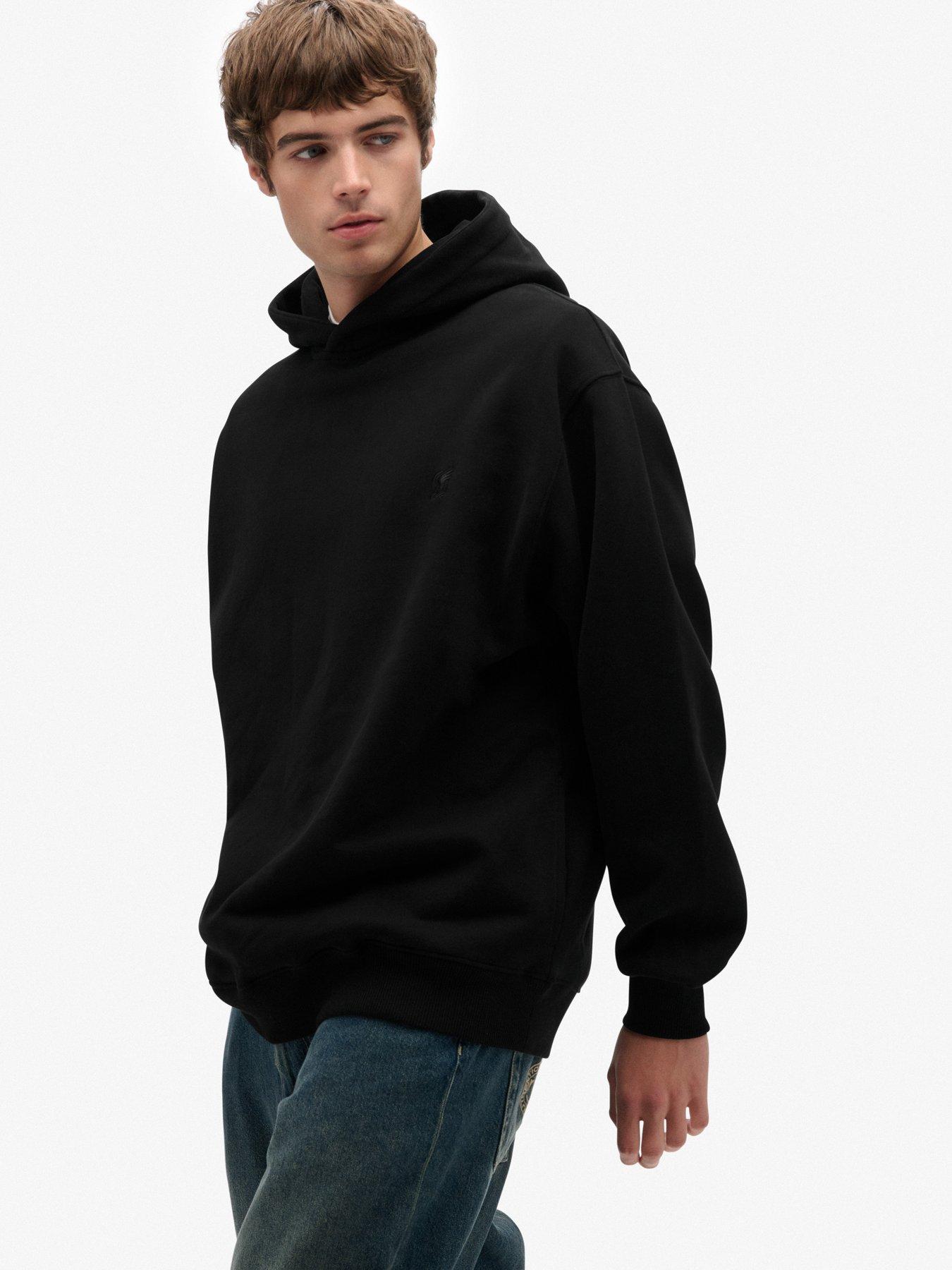  image of superdry-oversized-hoodie-black