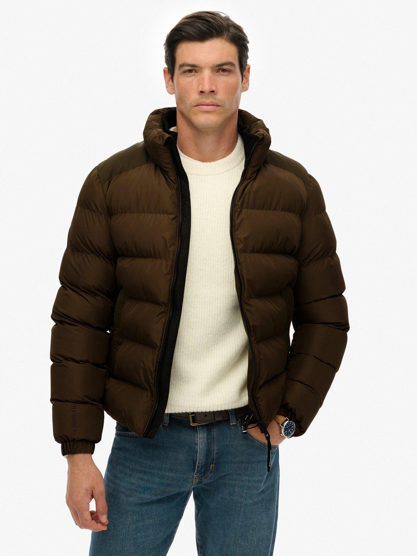  image of superdry-sports-padded-jacket-brown