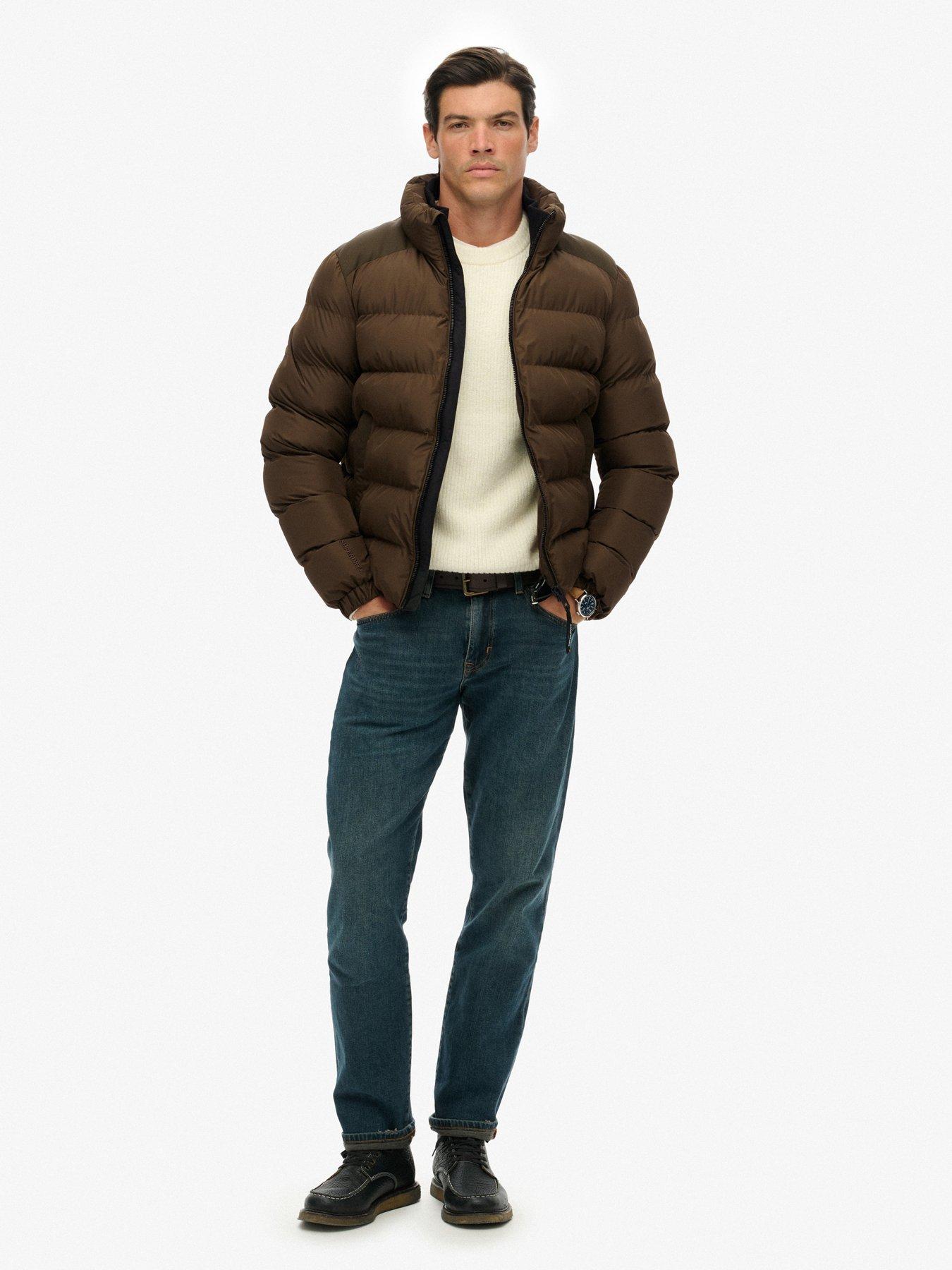 image of superdry-sports-padded-jacket-brown