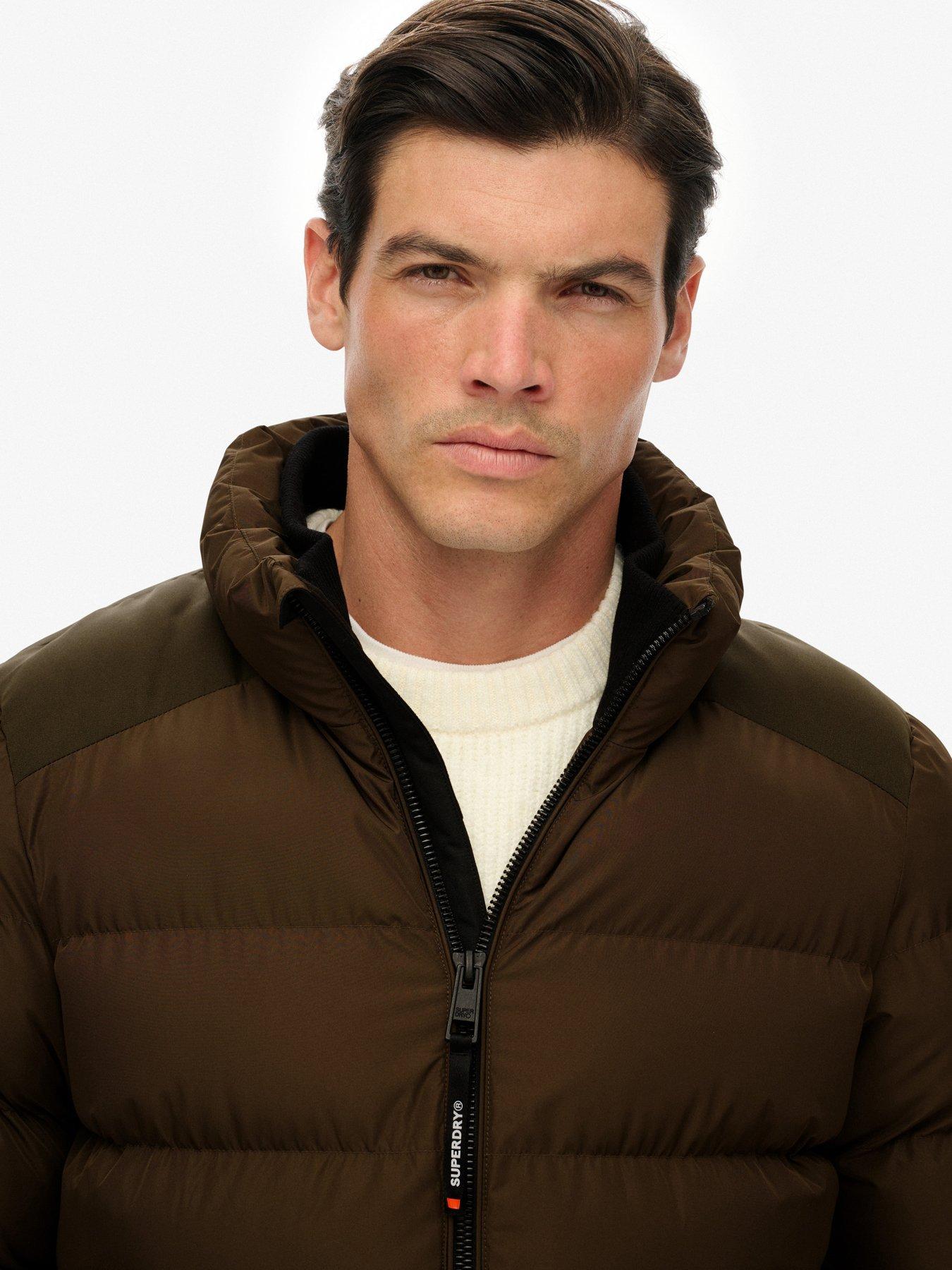  image of superdry-sports-padded-jacket-brown
