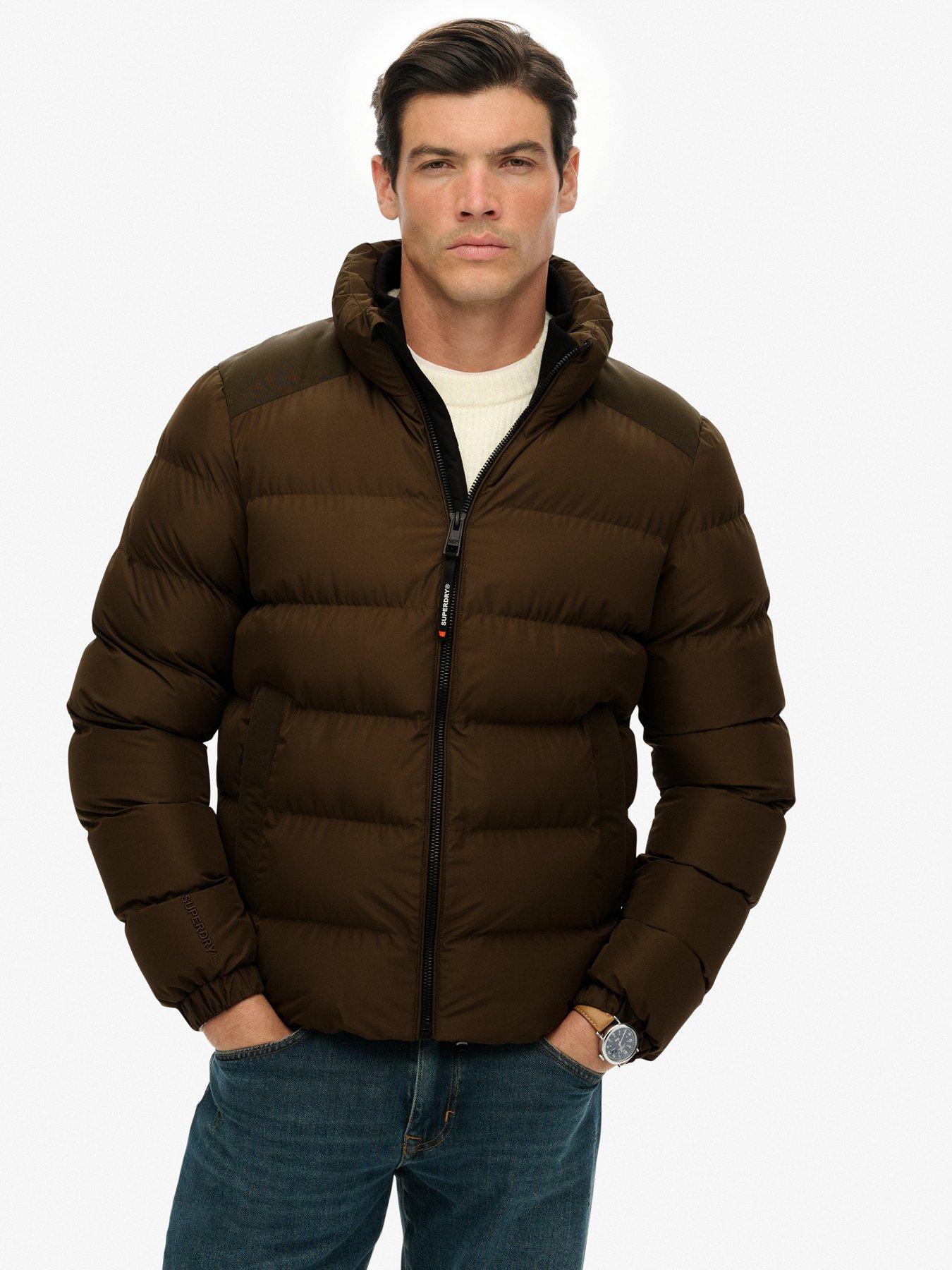  image of superdry-sports-padded-jacket-brown