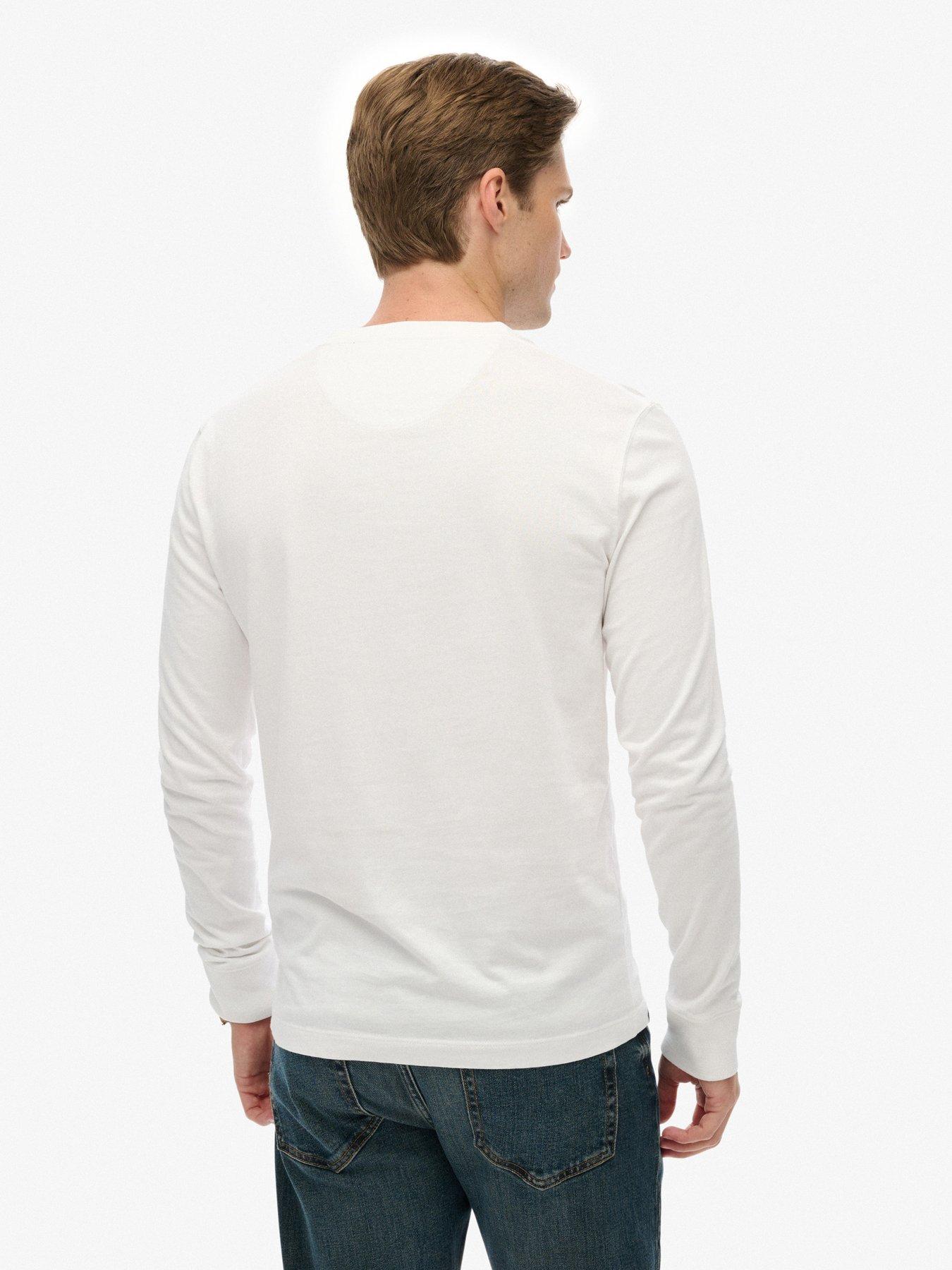  image of superdry-classic-essential-grandad-long-sleeve-t-shirt