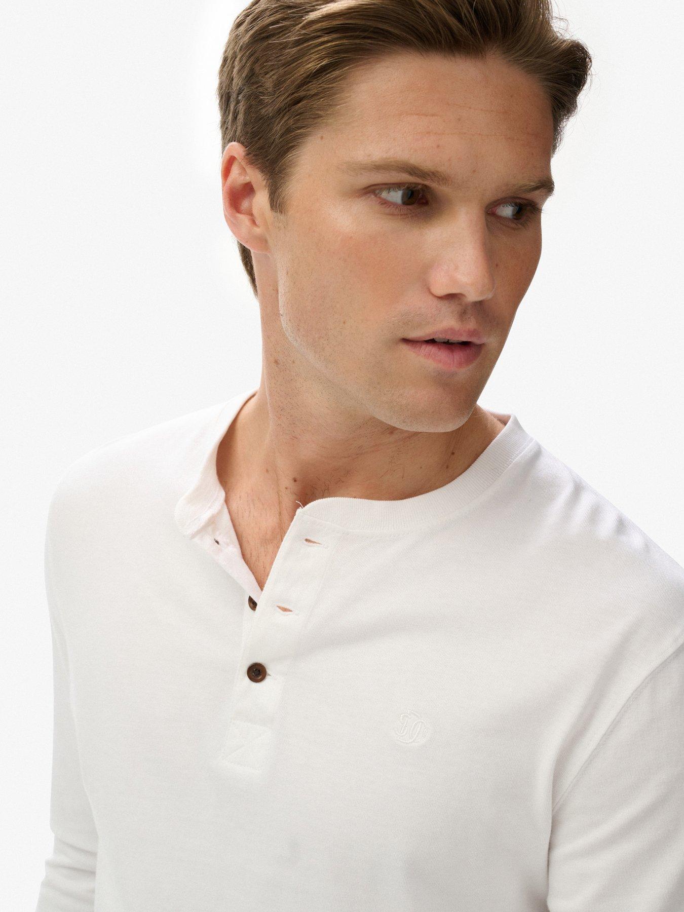  image of superdry-classic-essential-grandad-long-sleeve-t-shirt