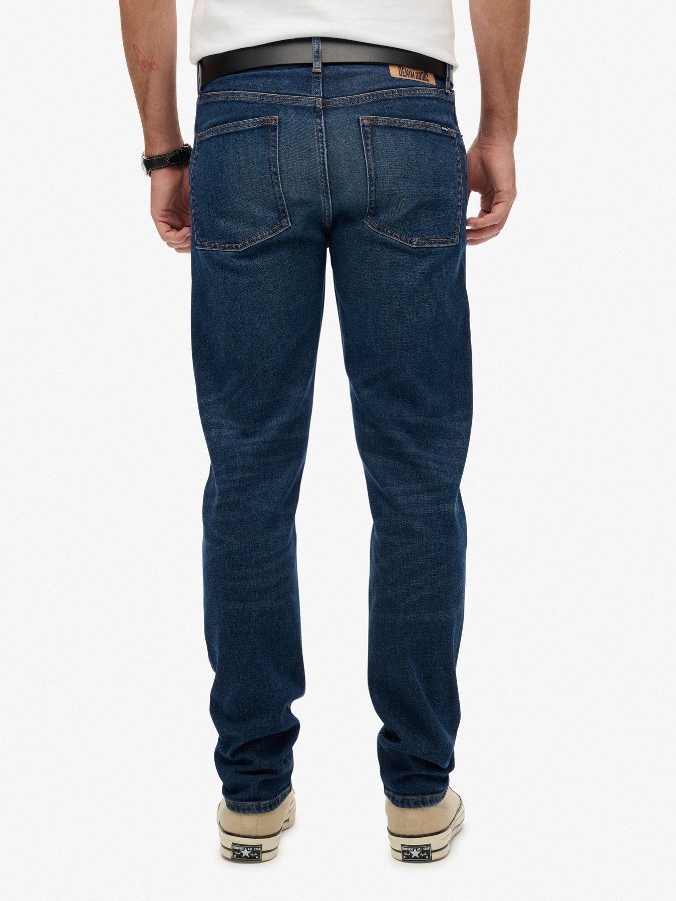  image of superdry-vintage-slim-straight-fit-jeans-blue