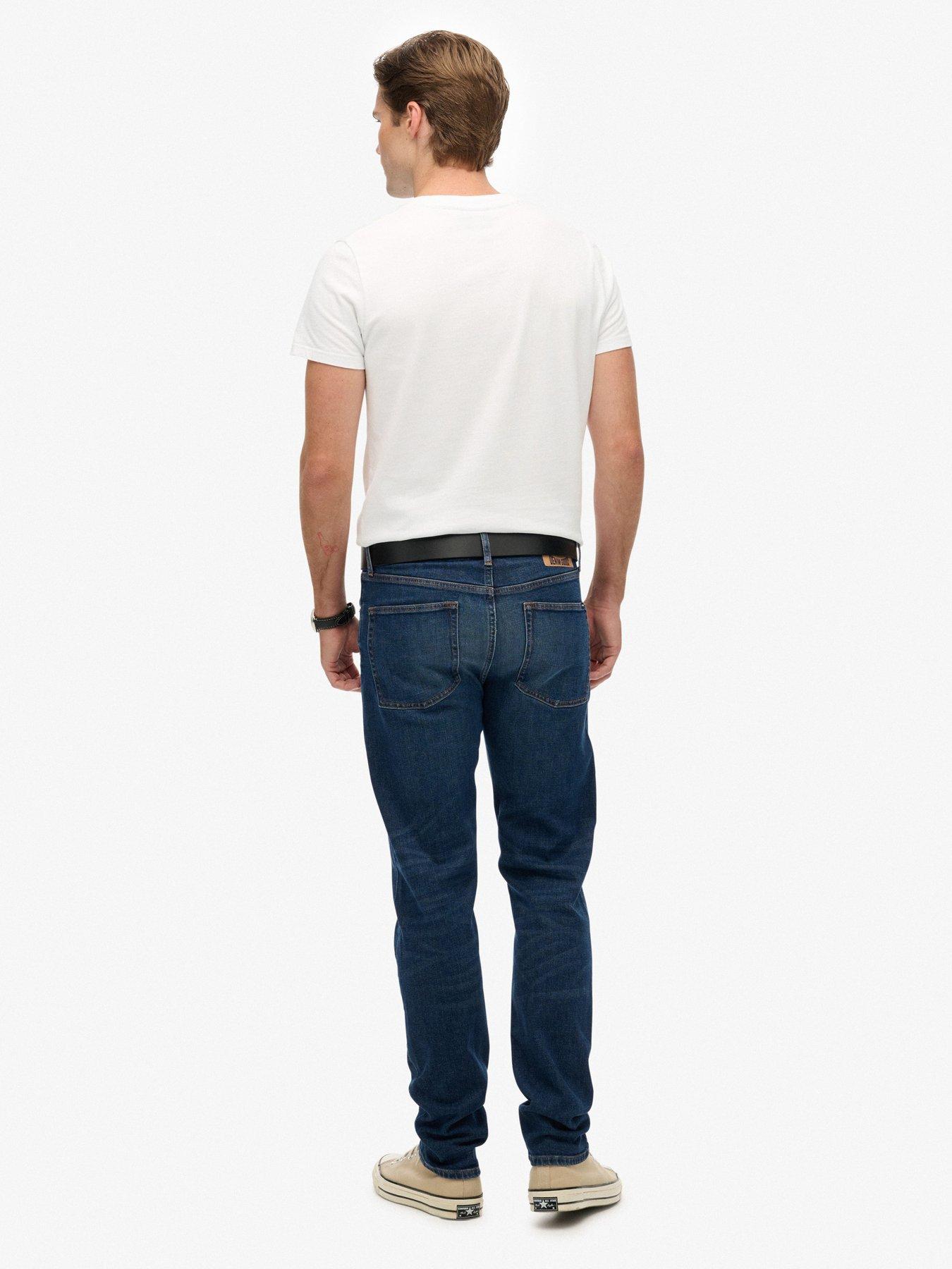  image of superdry-vintage-slim-straight-fit-jeans-blue