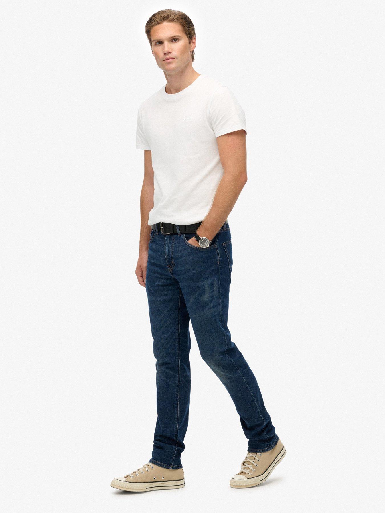  image of superdry-vintage-slim-straight-fit-jeans-blue