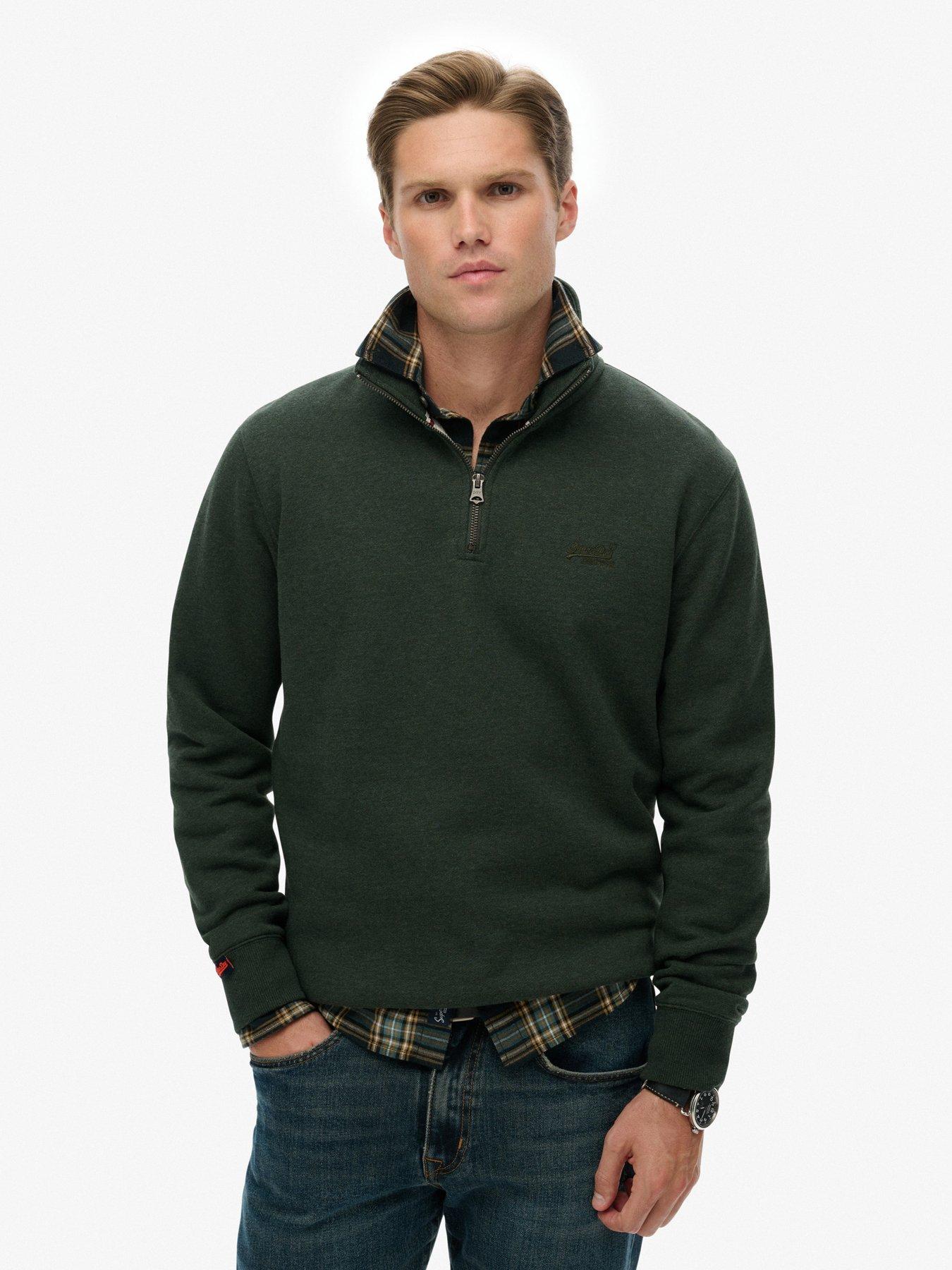 superdry-essential-logo-half-zip-sweat-green