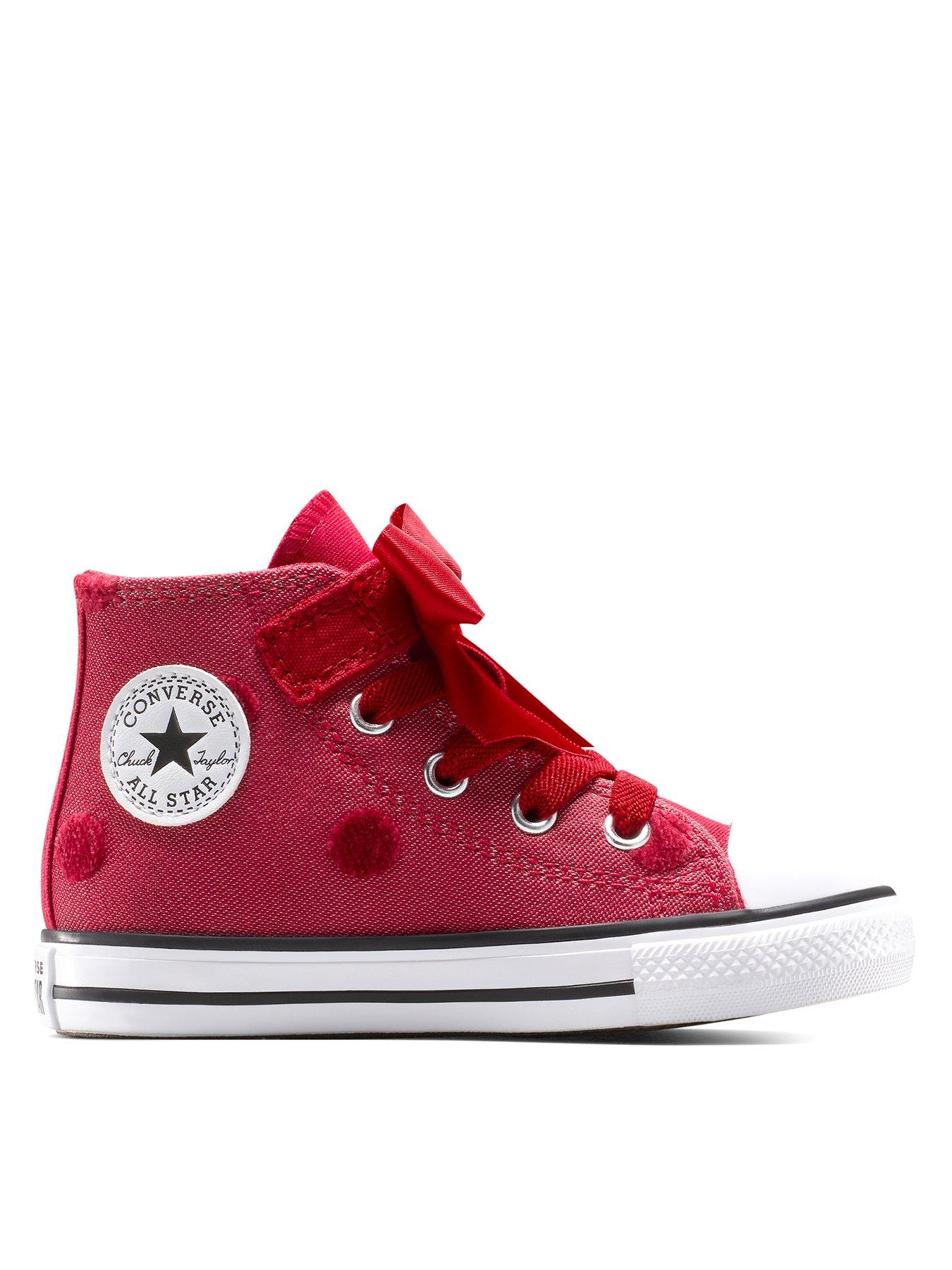  image of converse-infant-chuck-taylor-all-star-bow-easy-on-high-top-red