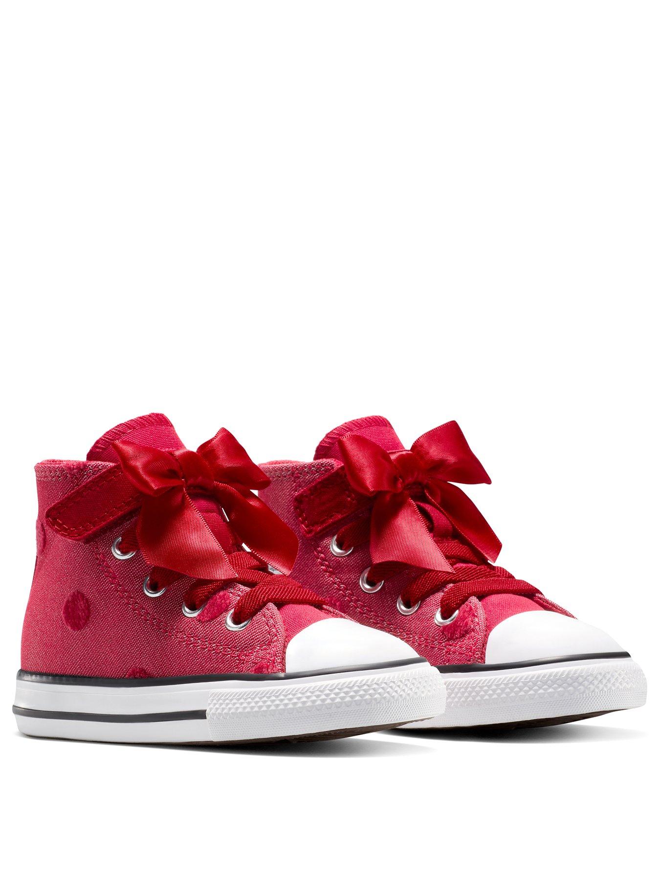  image of converse-infant-chuck-taylor-all-star-bow-easy-on-high-top-red