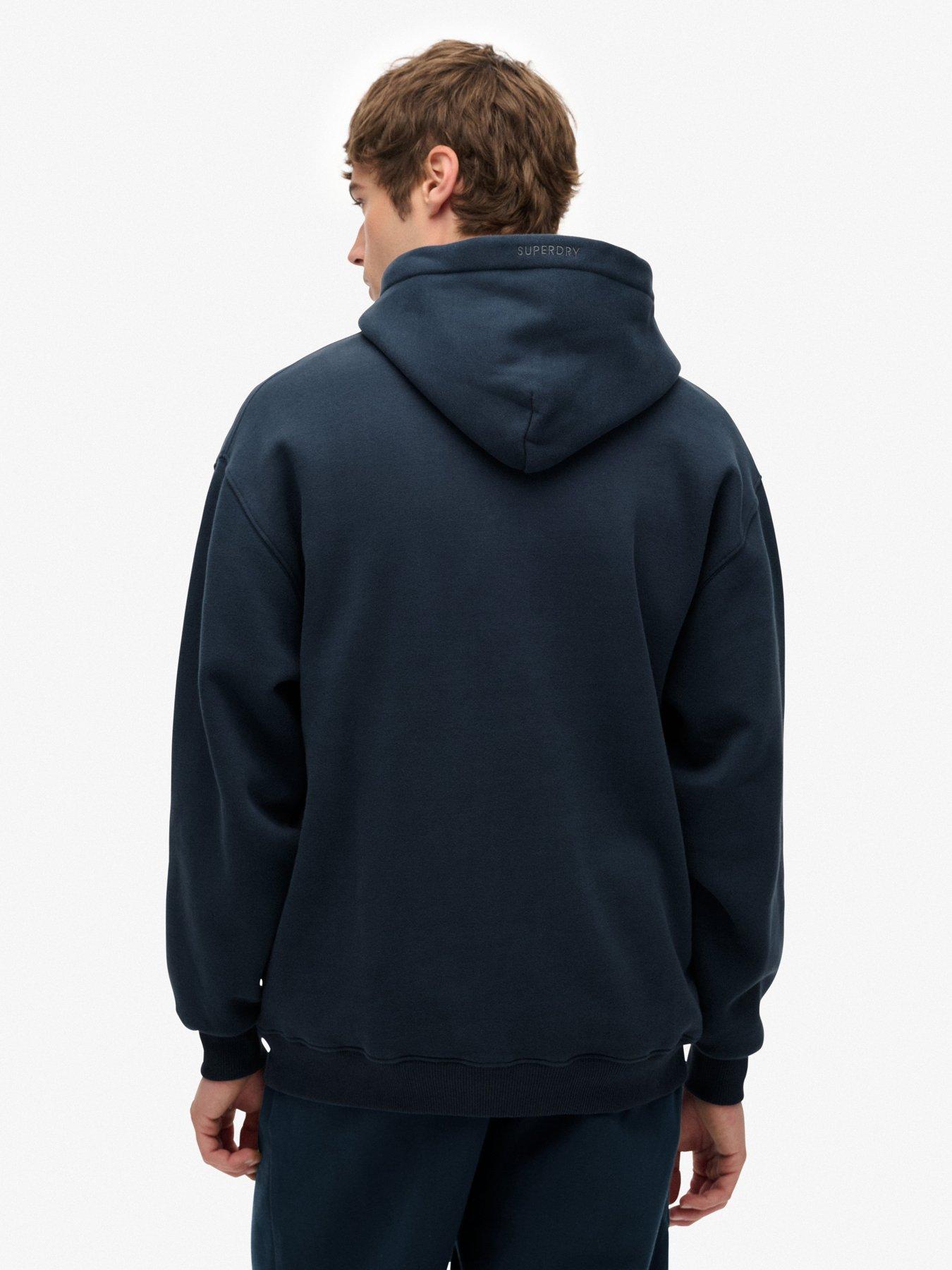  image of superdry-oversized-hoodie-navy