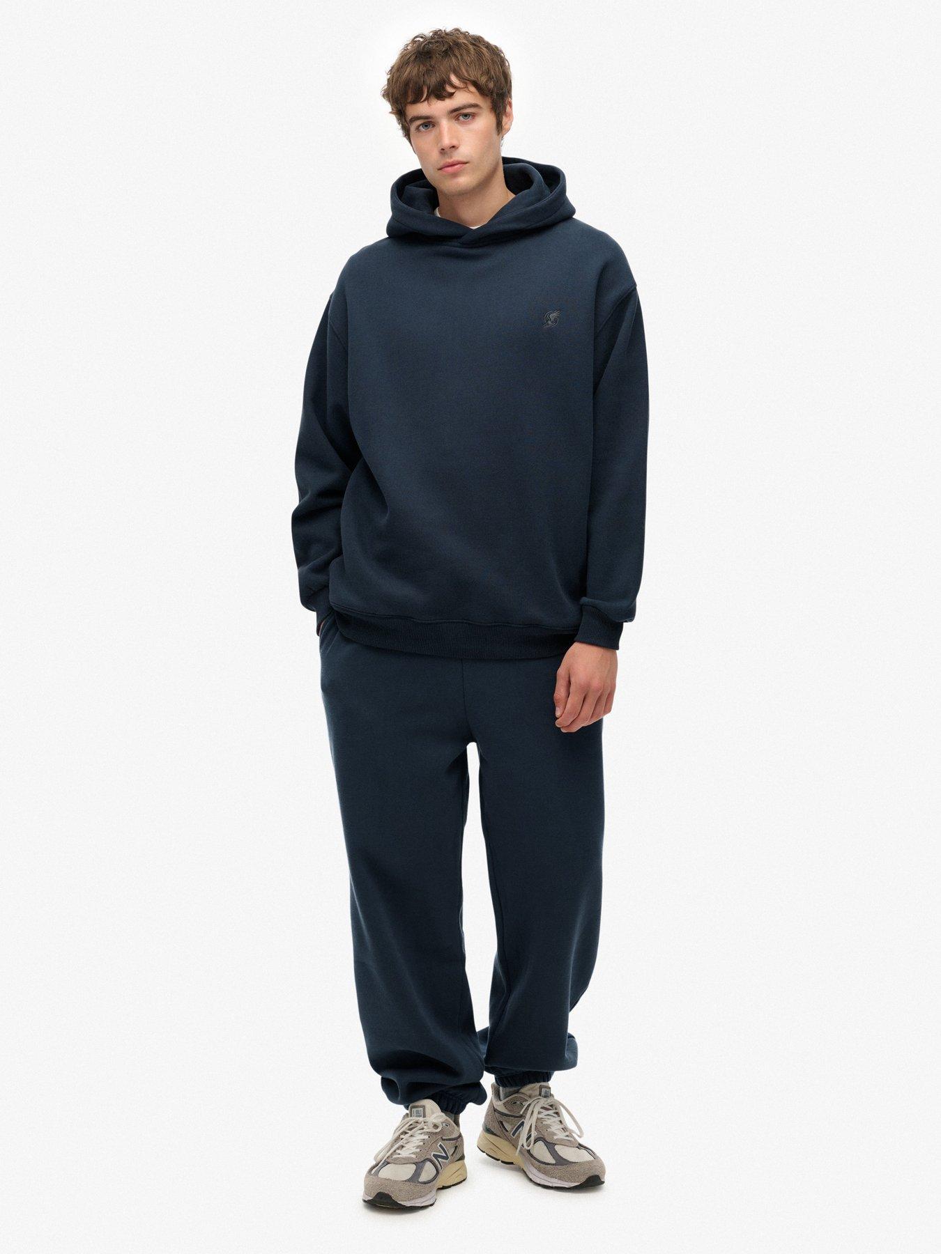  image of superdry-oversized-hoodie-navy