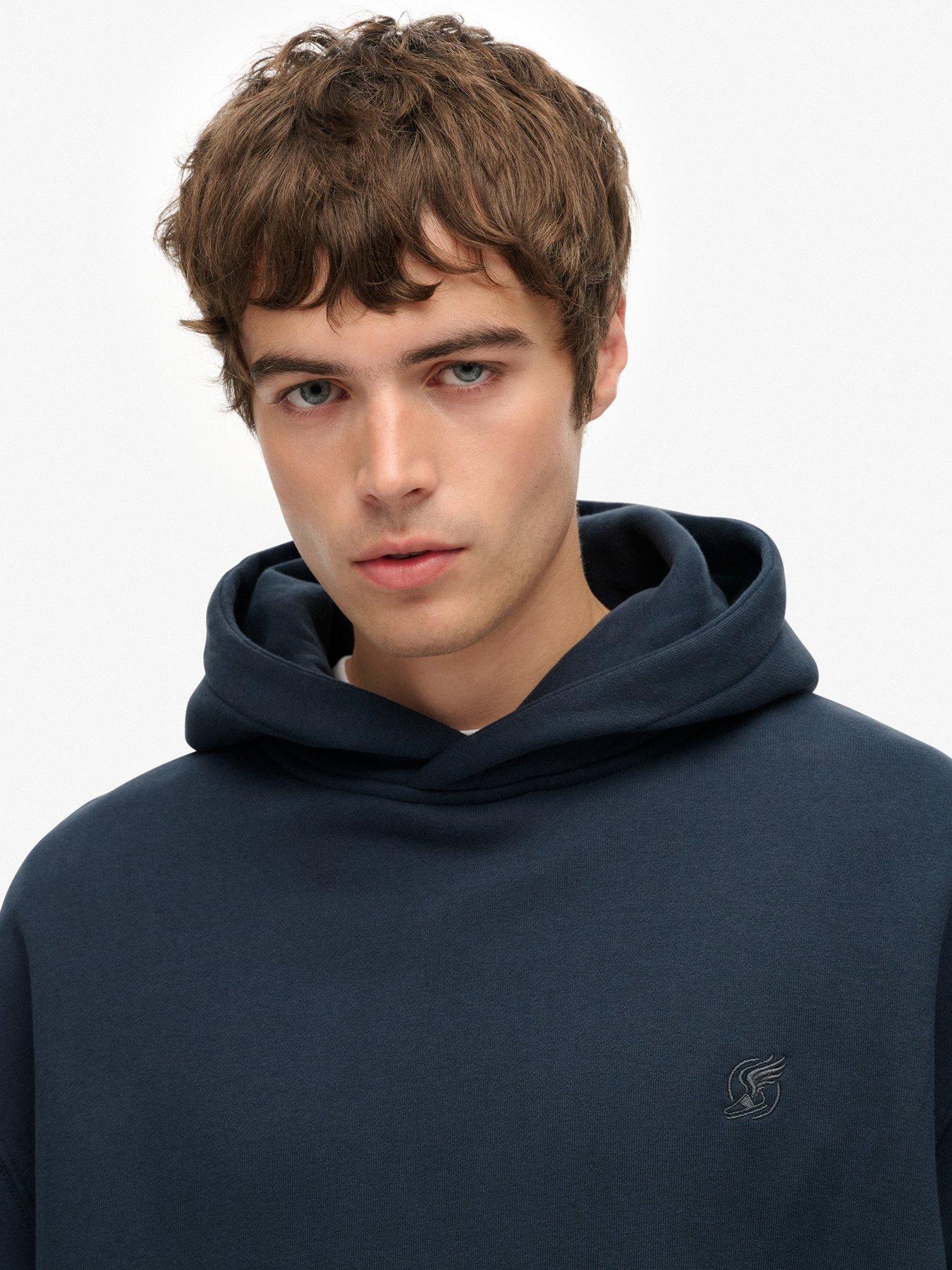  image of superdry-oversized-hoodie-navy