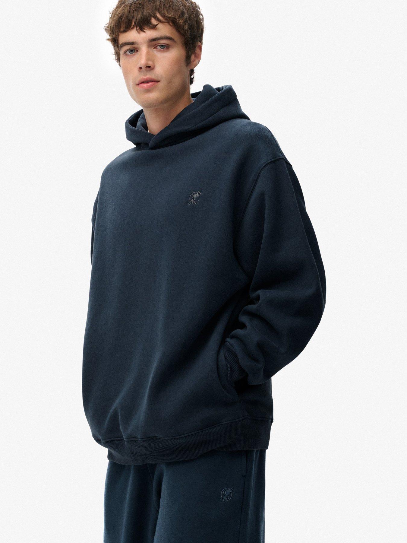  image of superdry-oversized-hoodie-navy
