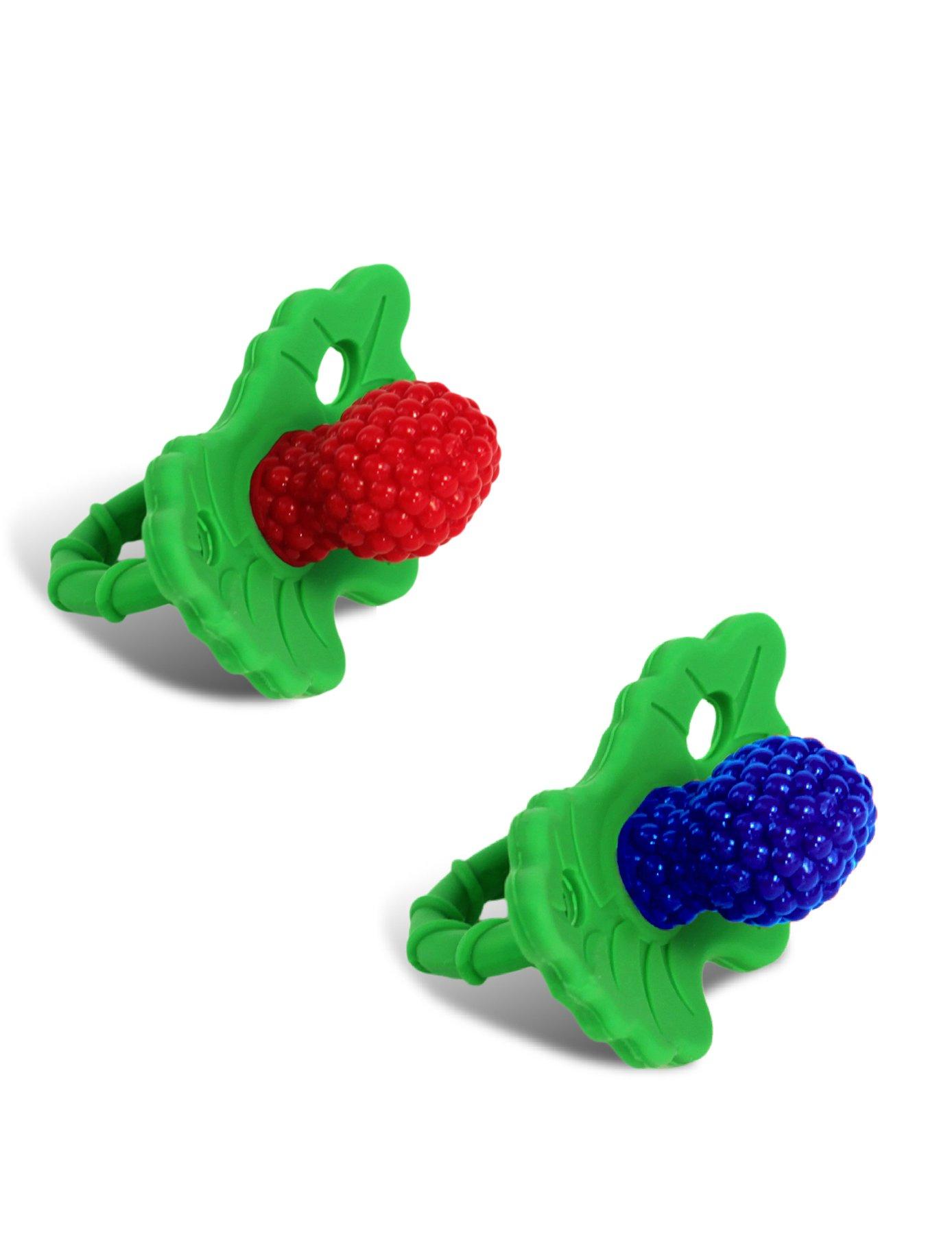 Razberry Teether 2Pk Red & Blue (Pouch)