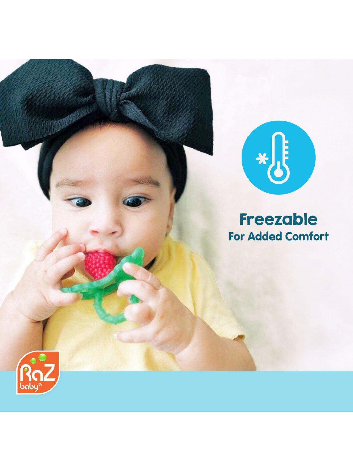 Image 2 of 4 of Razberry Teether 2Pk Red & Blue (Pouch)