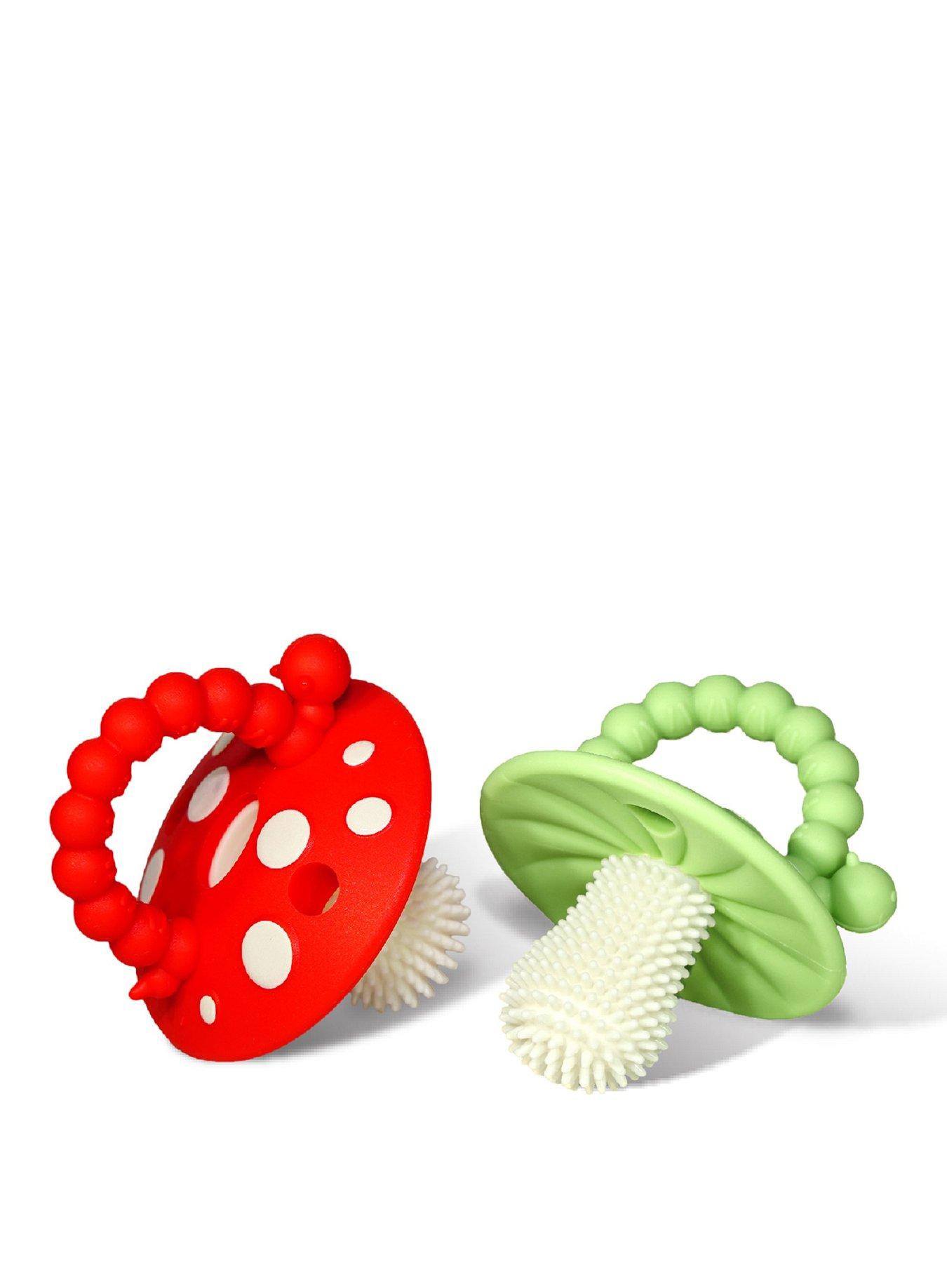 undefined Chompy Mushroom Teether Red & Green (Pouch)
