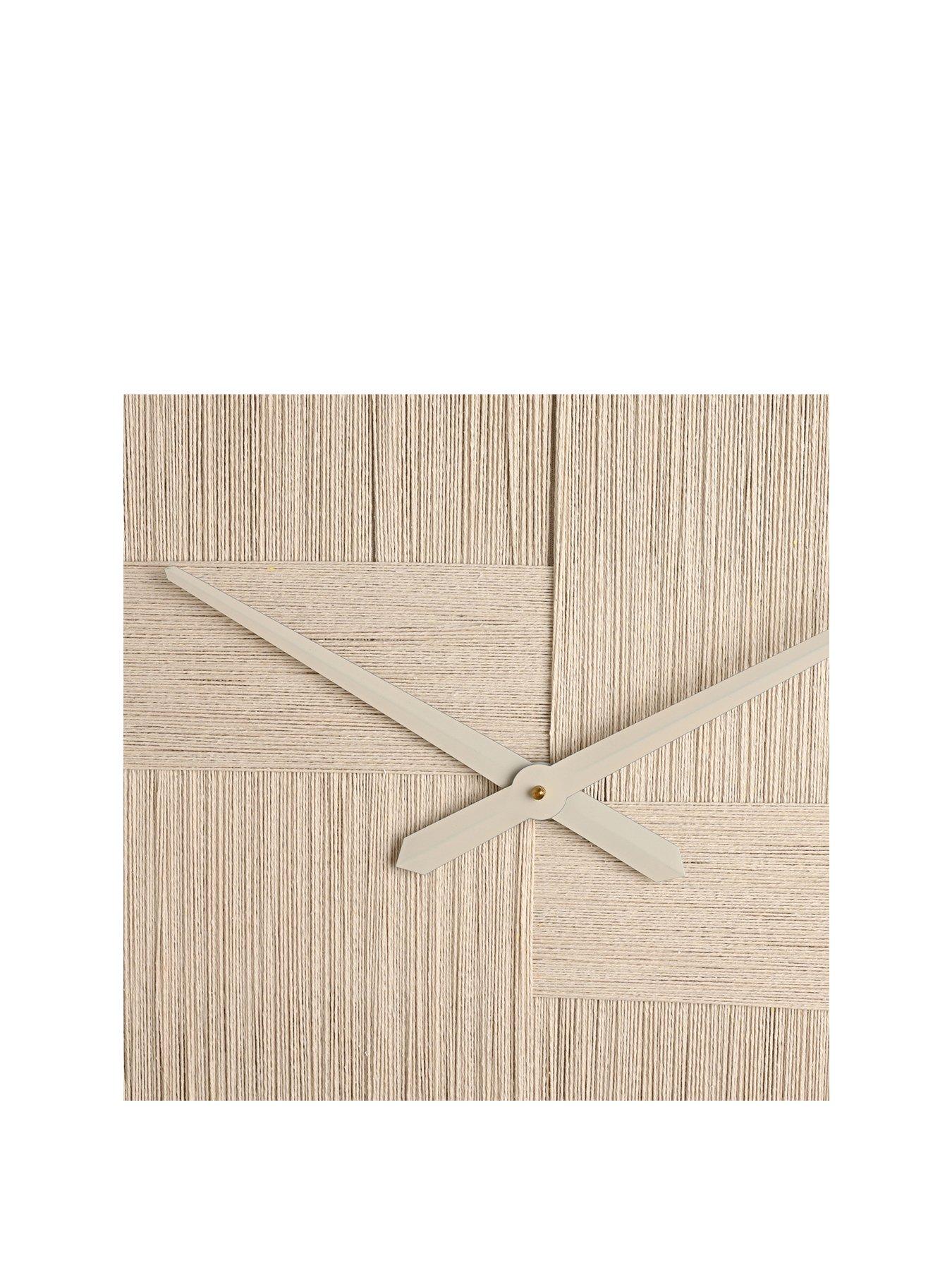  image of hestia-thread-wall-art-clock-cream