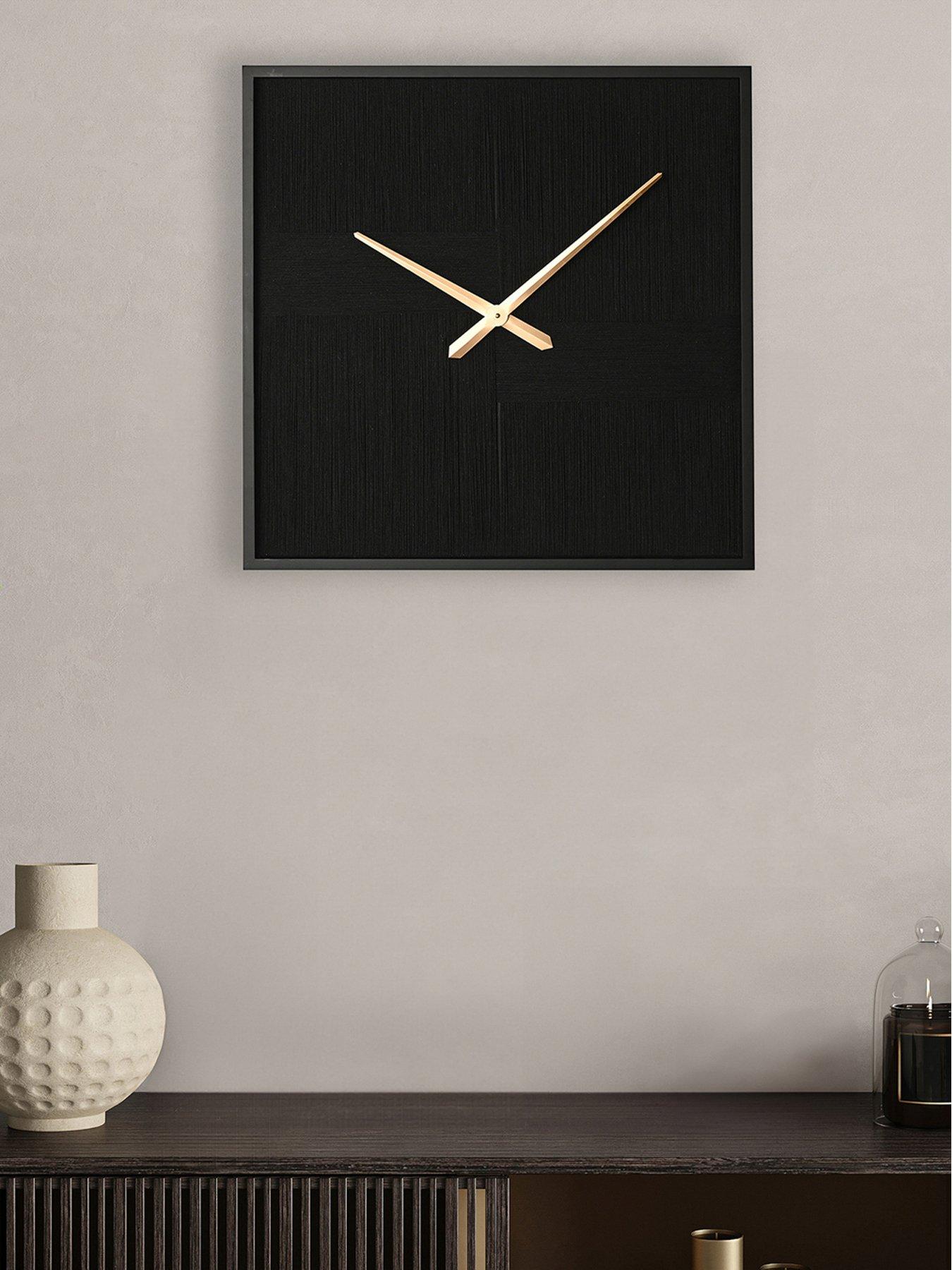 undefined Hestia Thread Clock - Black With Gold Hands