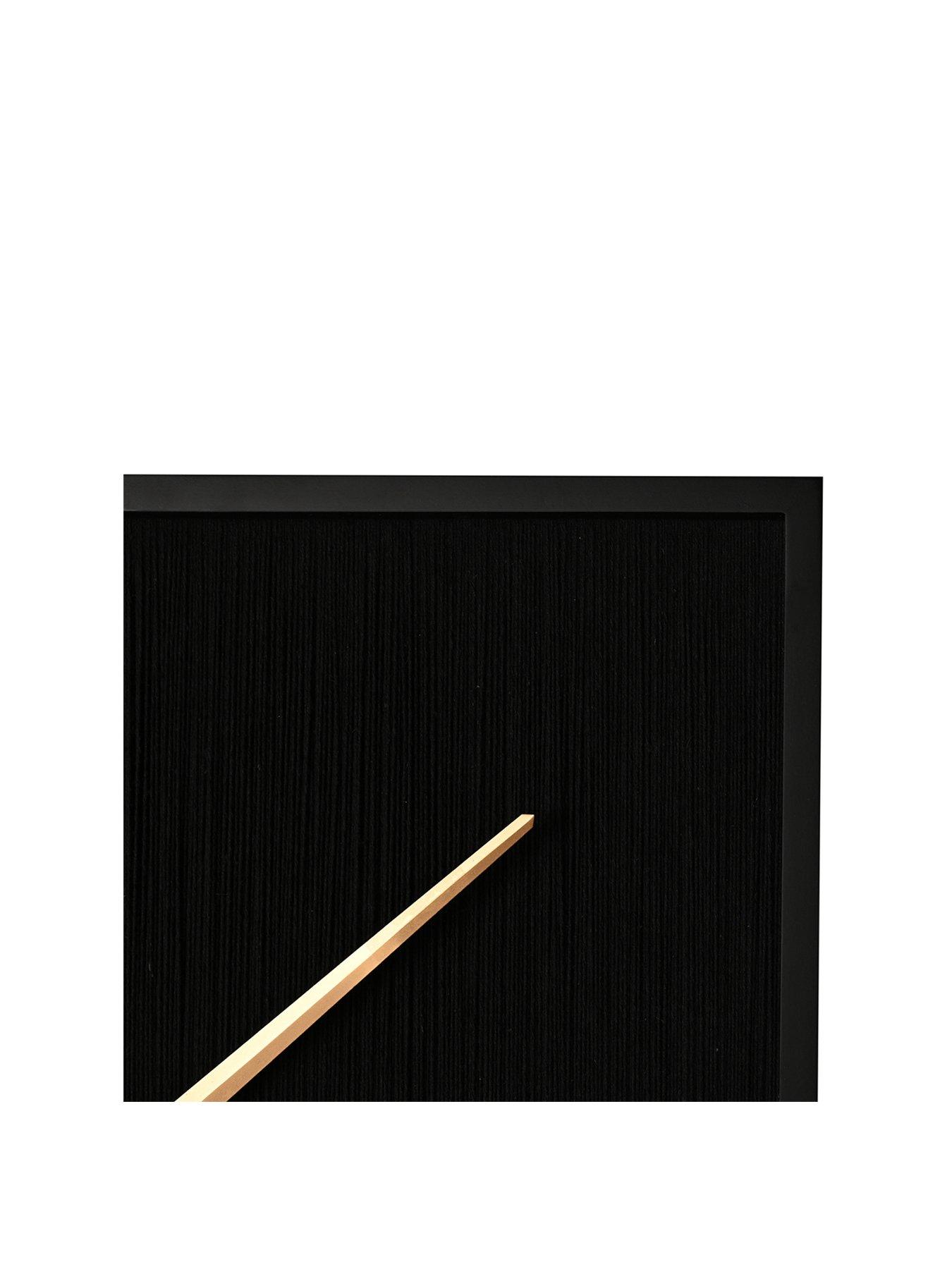Image 2 of 3 of Hestia Thread Clock - Black With Gold Hands