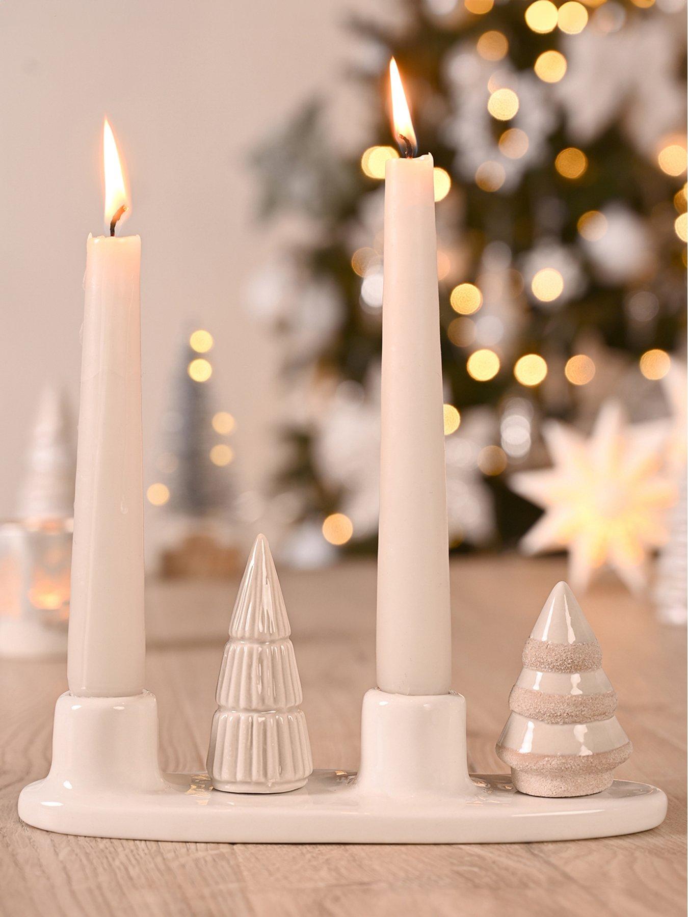 Image 1 of 3 of The Christmas Gift Co Ceramic Christmas Tree Candle Tray