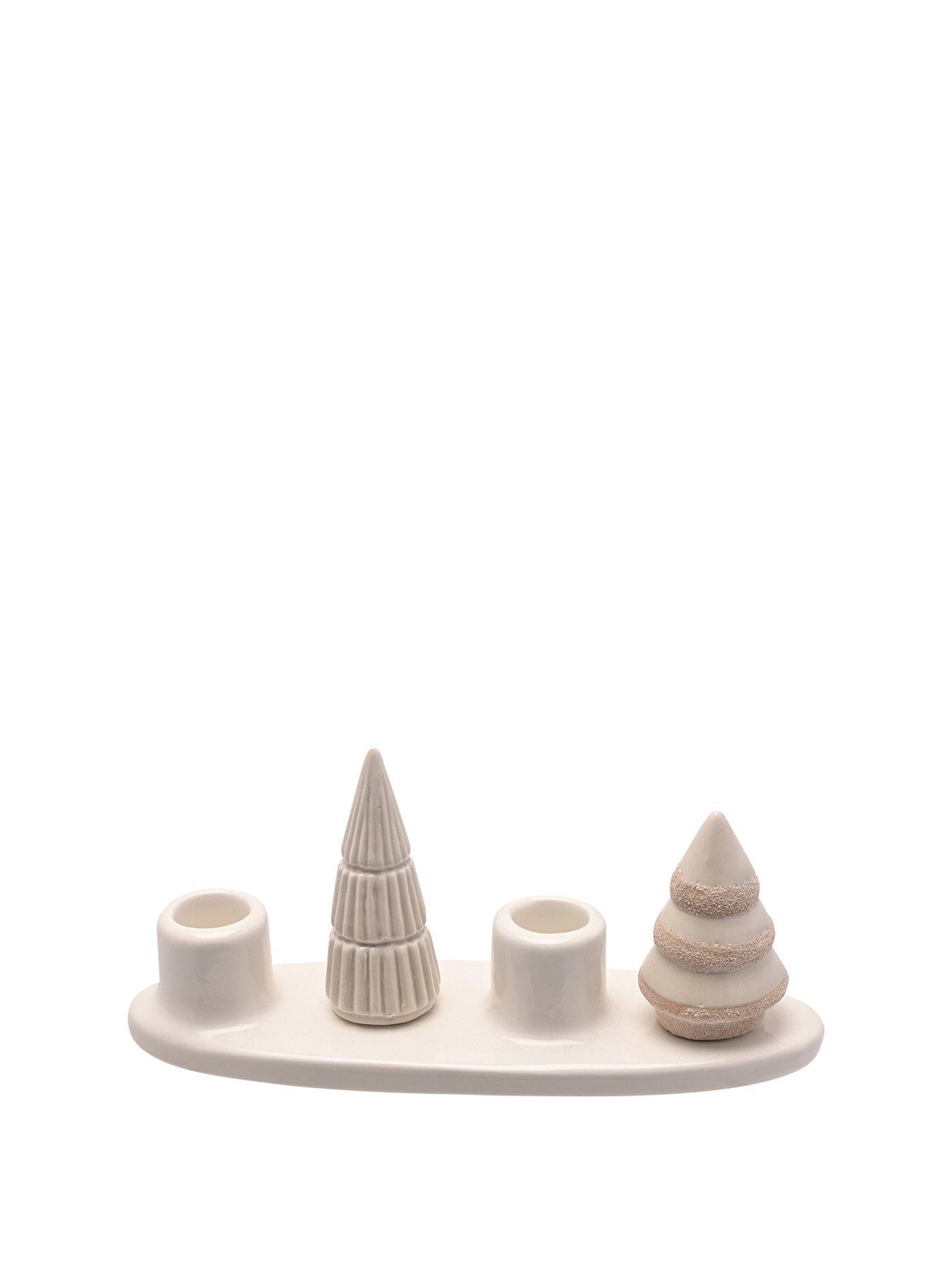 Image 2 of 3 of The Christmas Gift Co Ceramic Christmas Tree Candle Tray