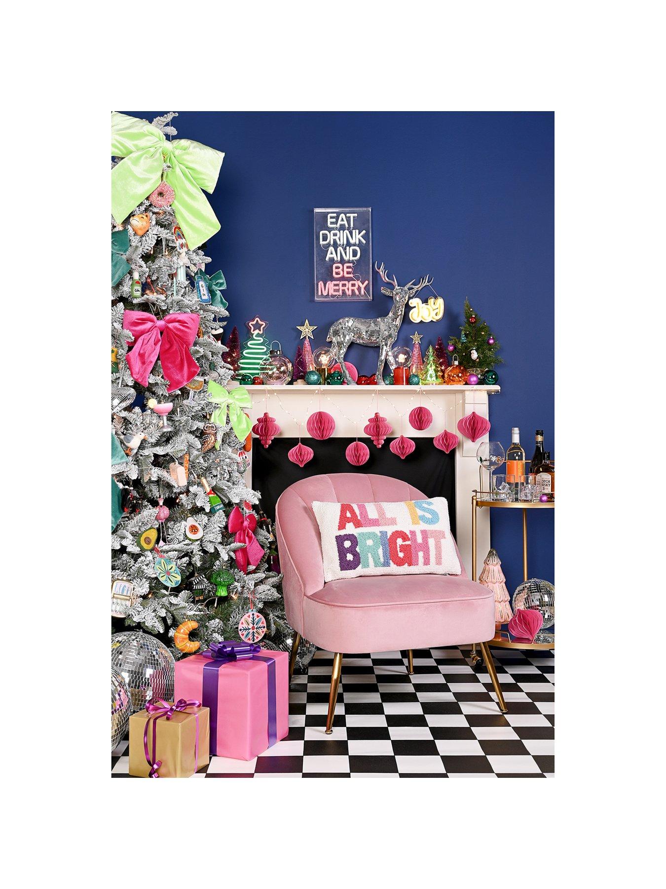 Image 4 of 4 of The Christmas Gift Co All Is Bright Hook Cushion  30x50cm