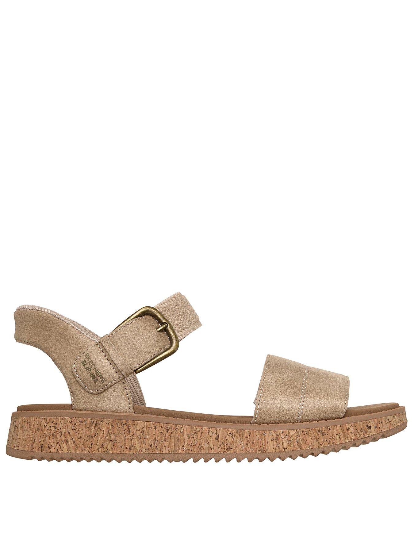 Skechers Bobs Sun Vibebe Corky Slip-ins Sandal - Natural Textile