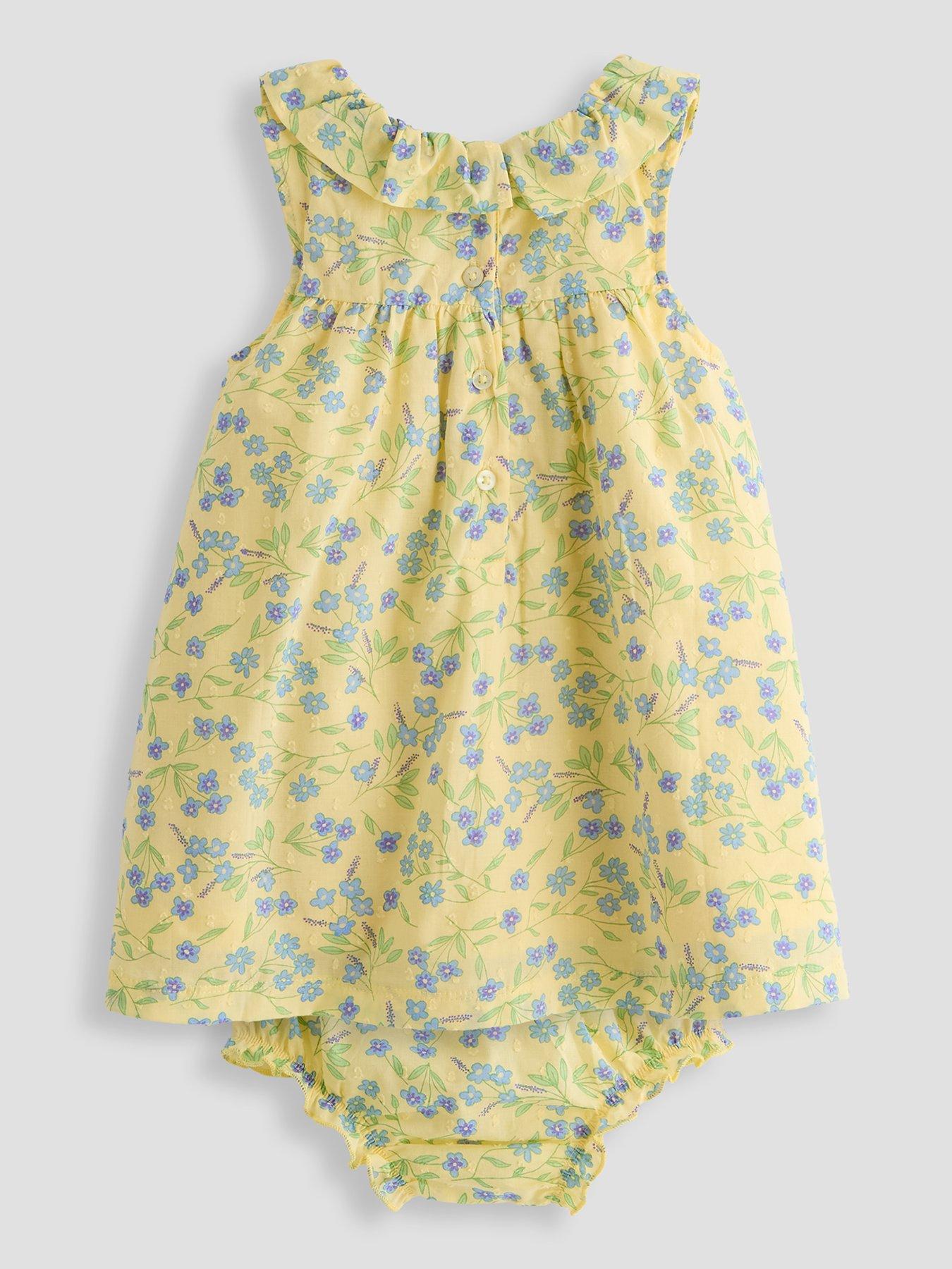 Image 2 of 5 of The Very Collection Baby Girl Ditsy Woven Dress And Knicker Set